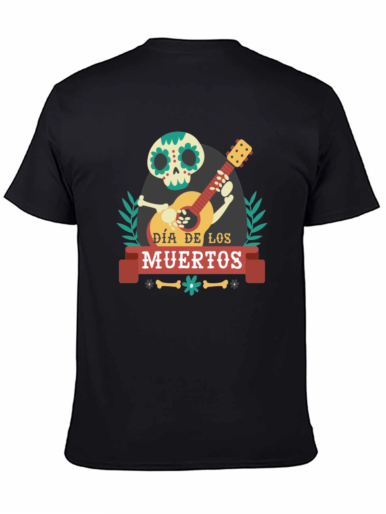 Dia de los Muertos Skeleton Guitar T-Shirt