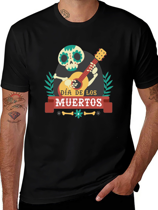 Dia de los Muertos Skeleton Guitar T-Shirt