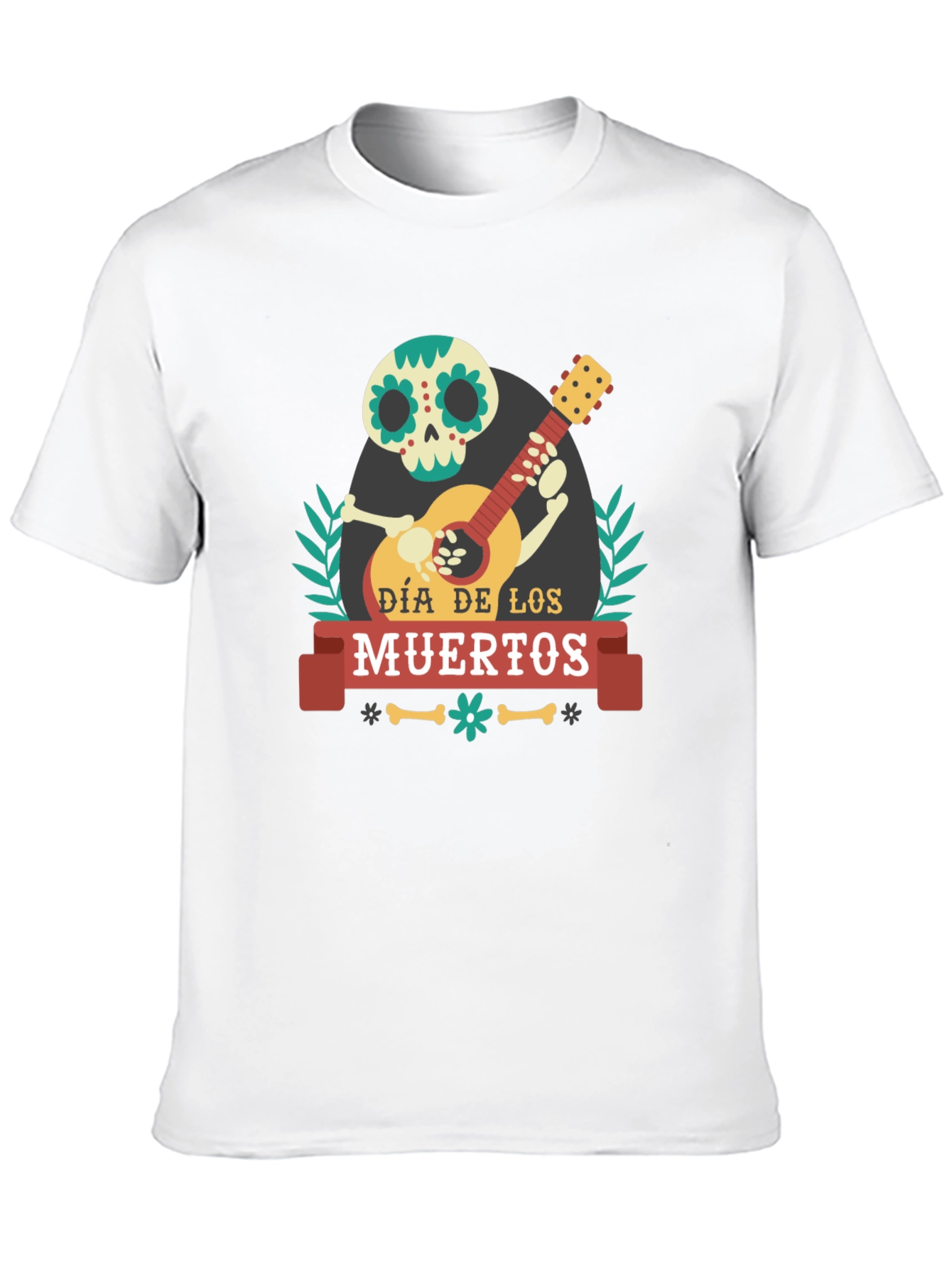 Dia de los Muertos Skeleton Guitar T-Shirt