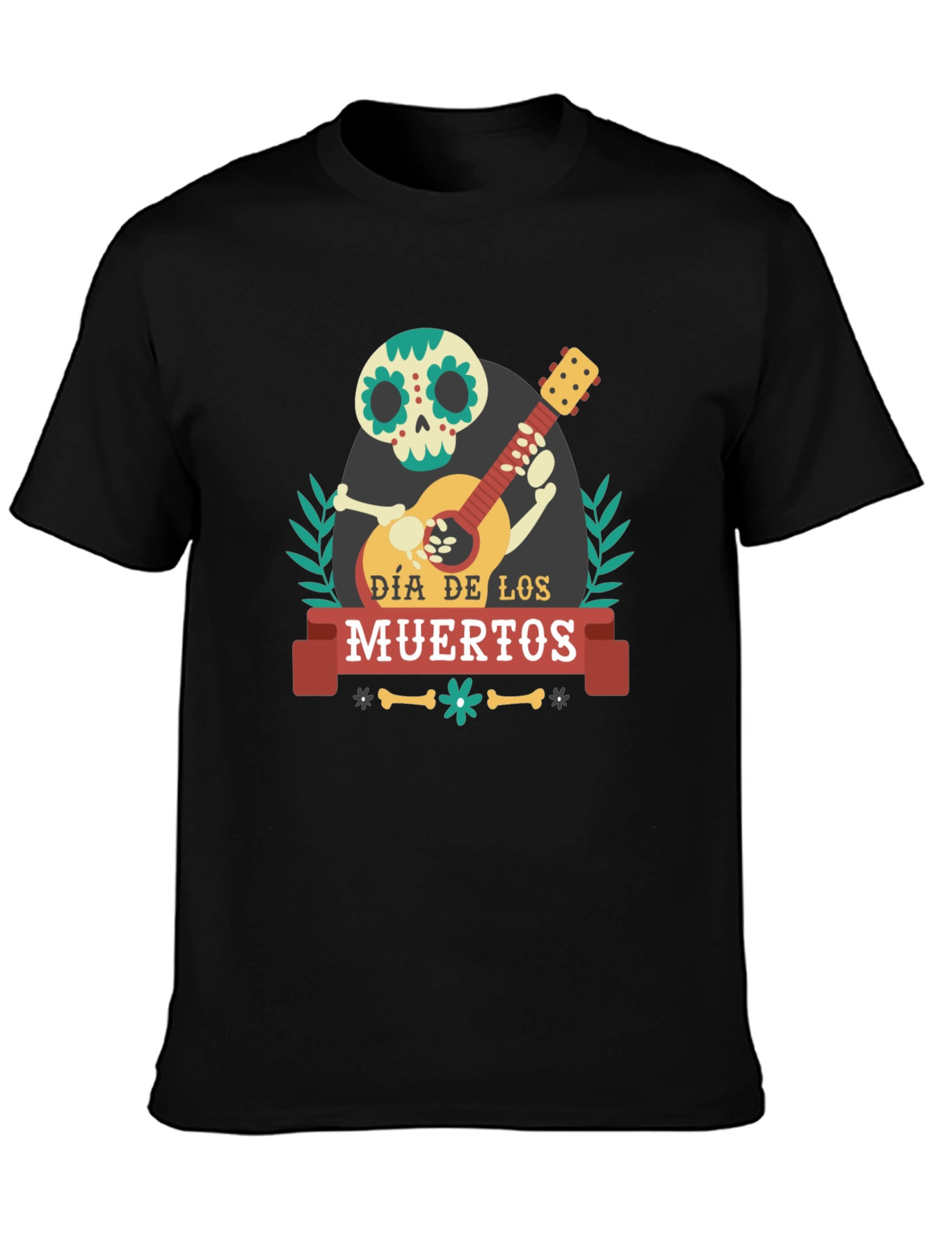 Dia de los Muertos Skeleton Guitar T-Shirt