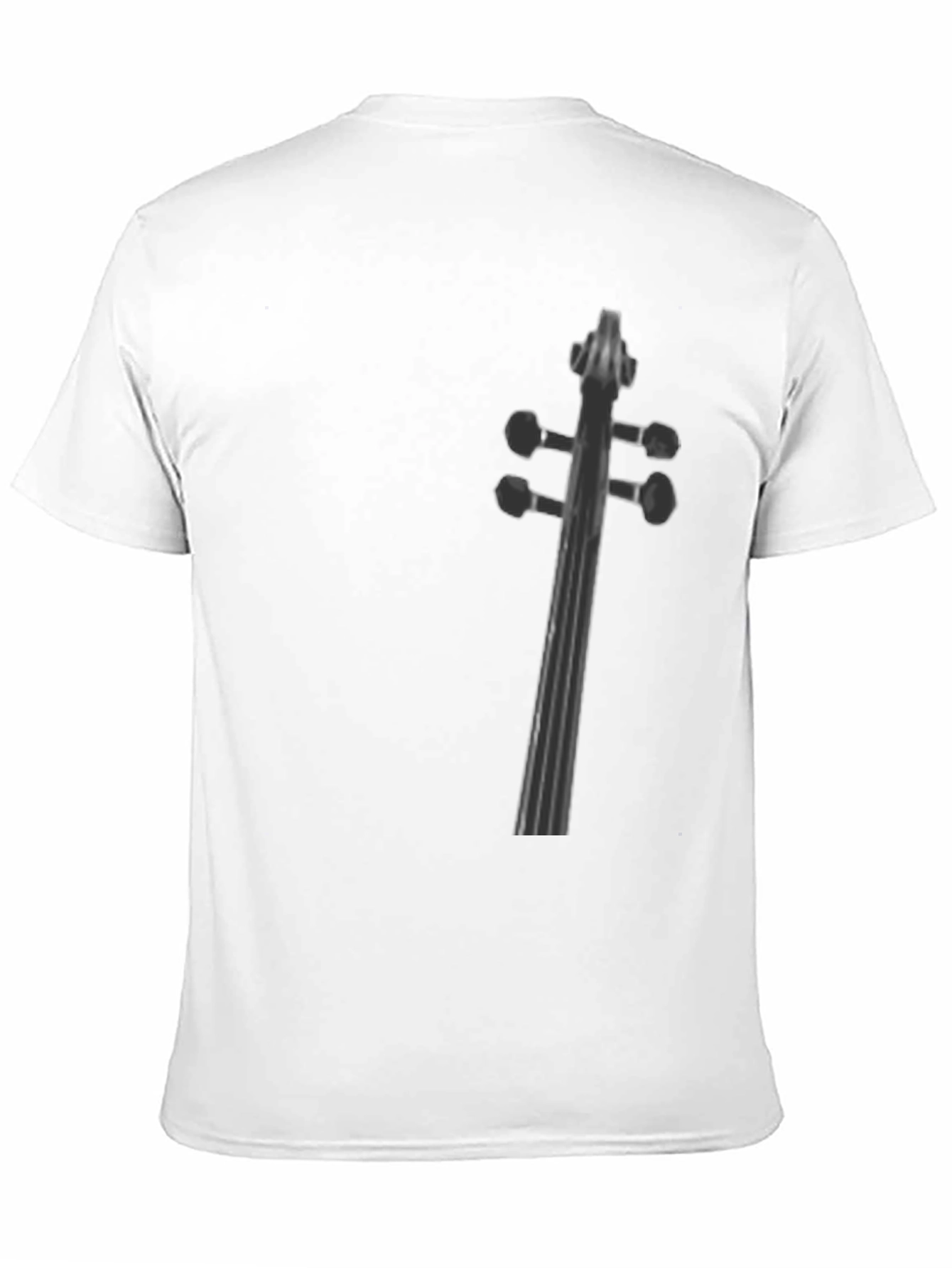 Musicians Black T-Shirt with Fiddle Neck Print