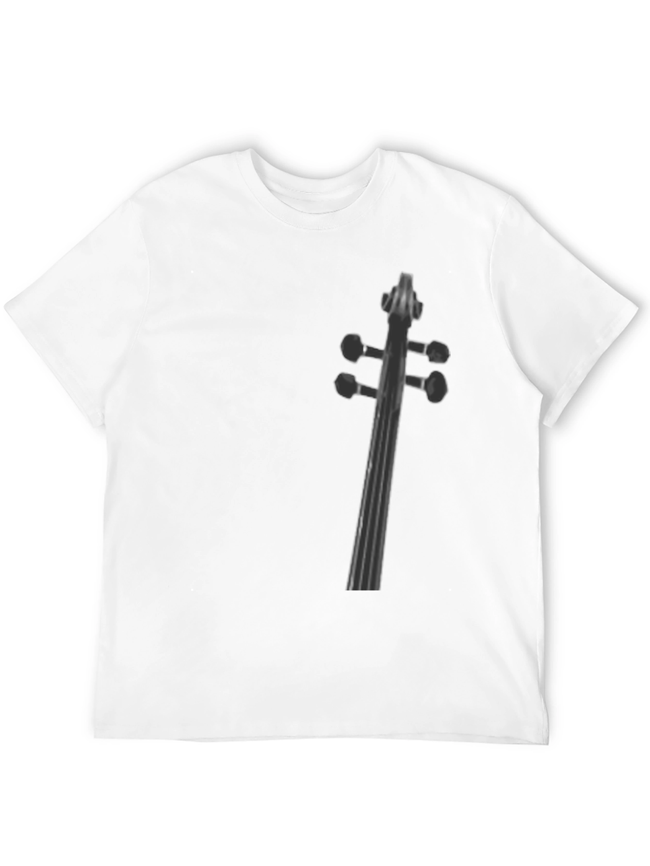 Musicians Black T-Shirt with Fiddle Neck Print
