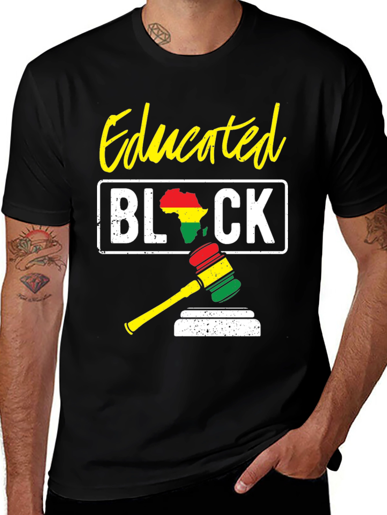 Educated Black Gavel T-Shirt