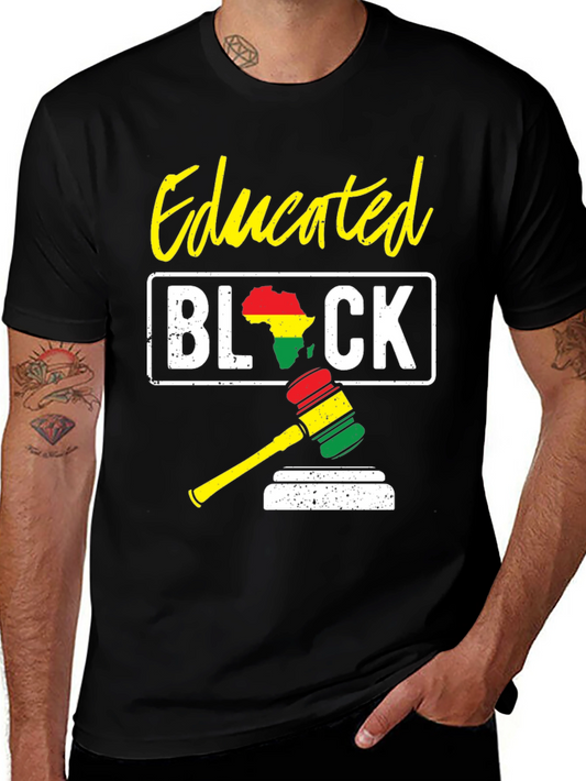 Educated Black Gavel T-Shirt