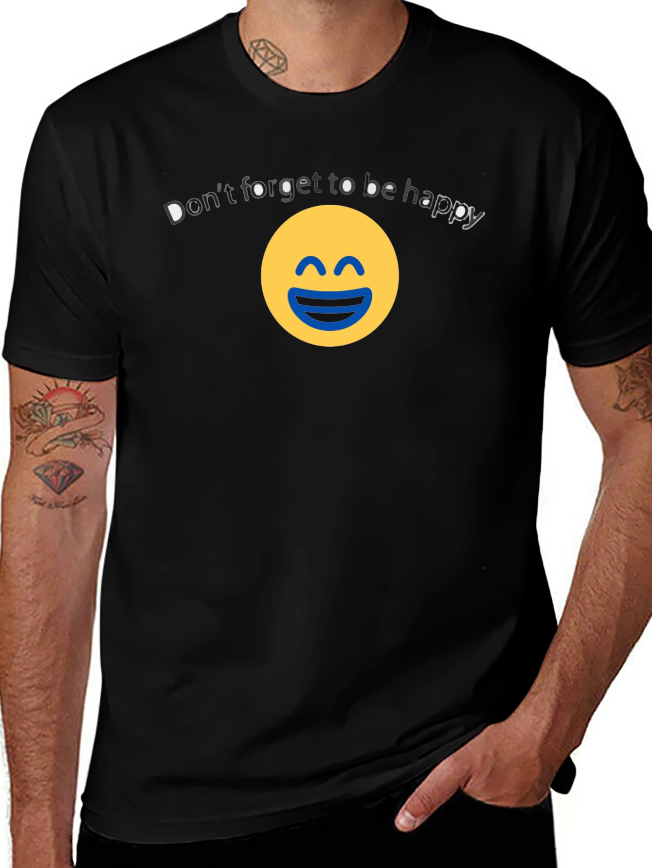 Be Happy Graphic Tee - Unisex Cotton Blend