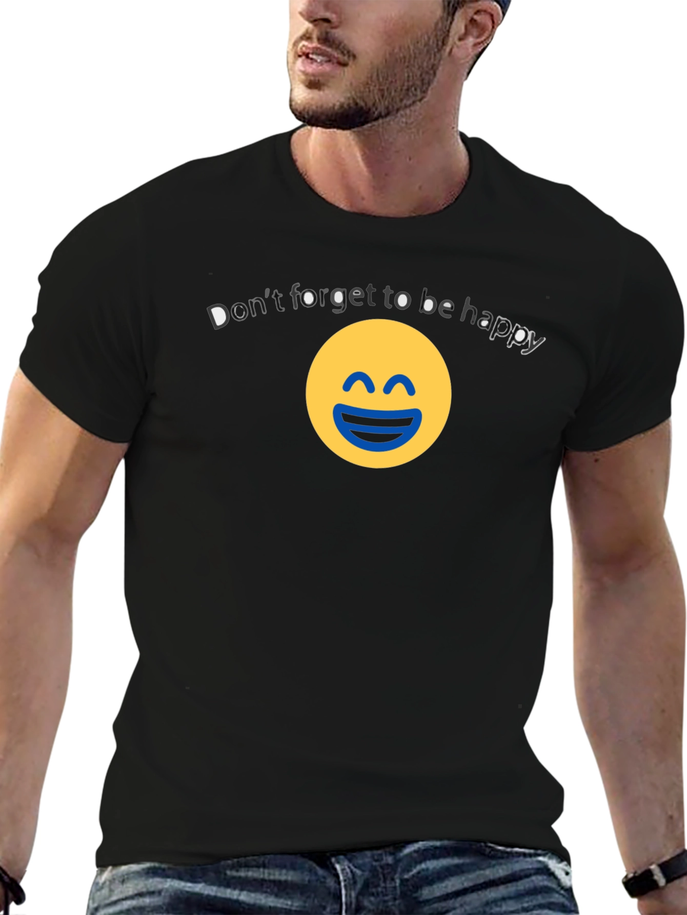 Be Happy Graphic Tee - Unisex Cotton Blend