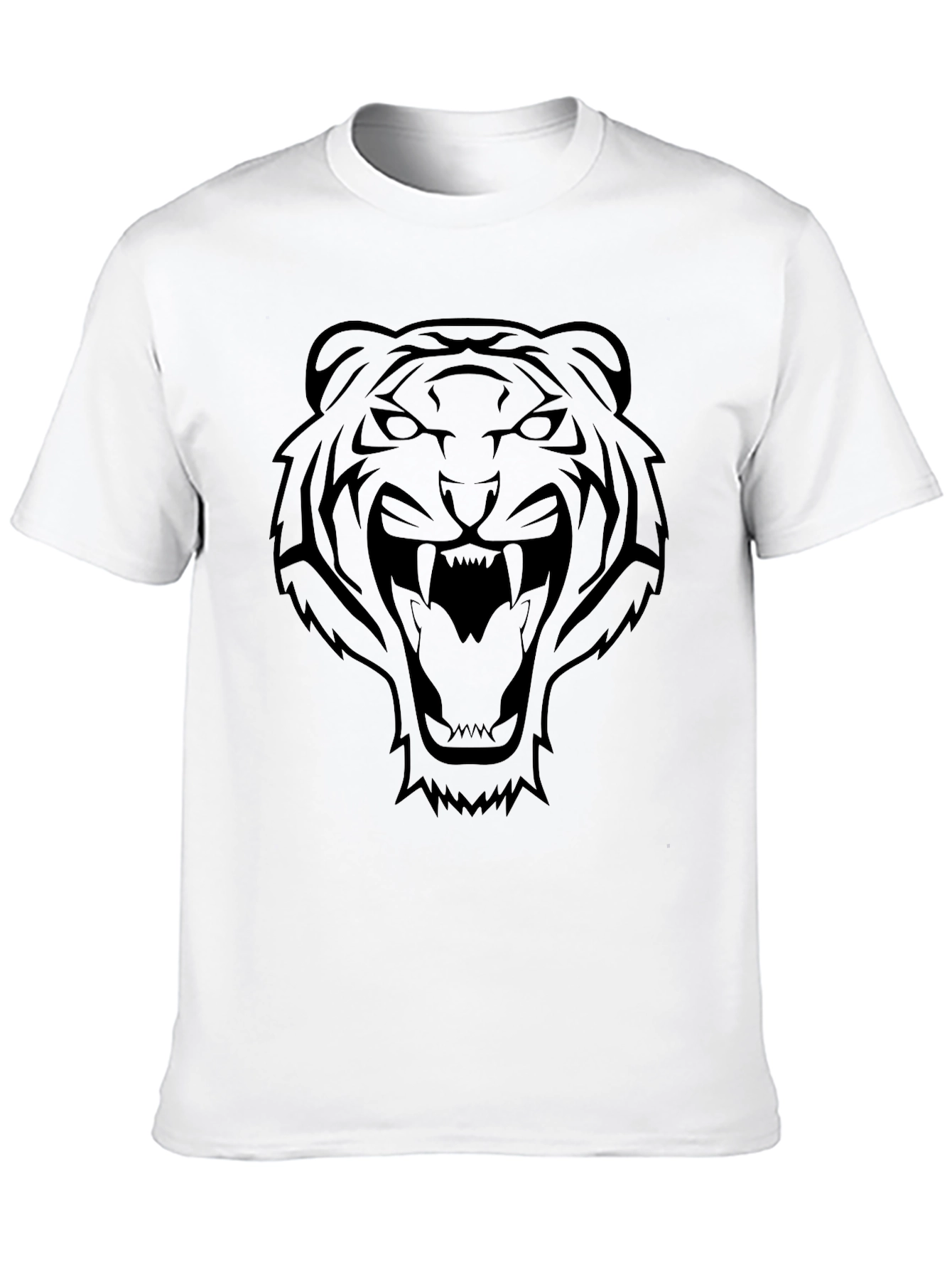 Bold Tiger Graphic Tee - Black