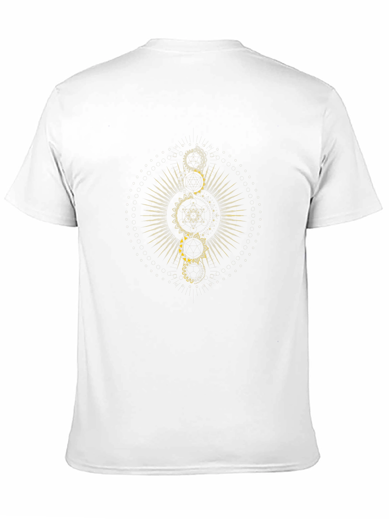 Geometric Snake Design Black T-Shirt