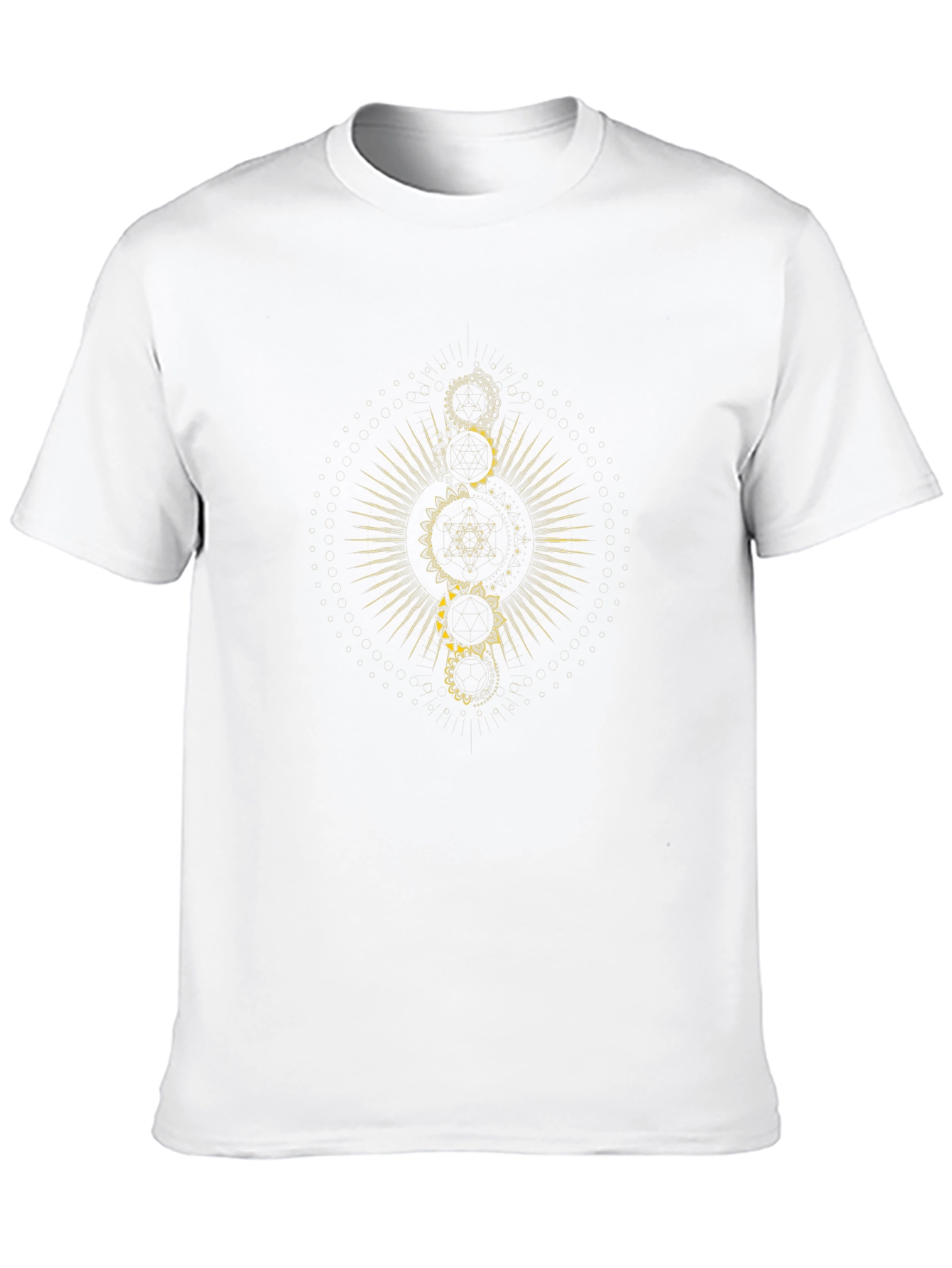Geometric Snake Design Black T-Shirt