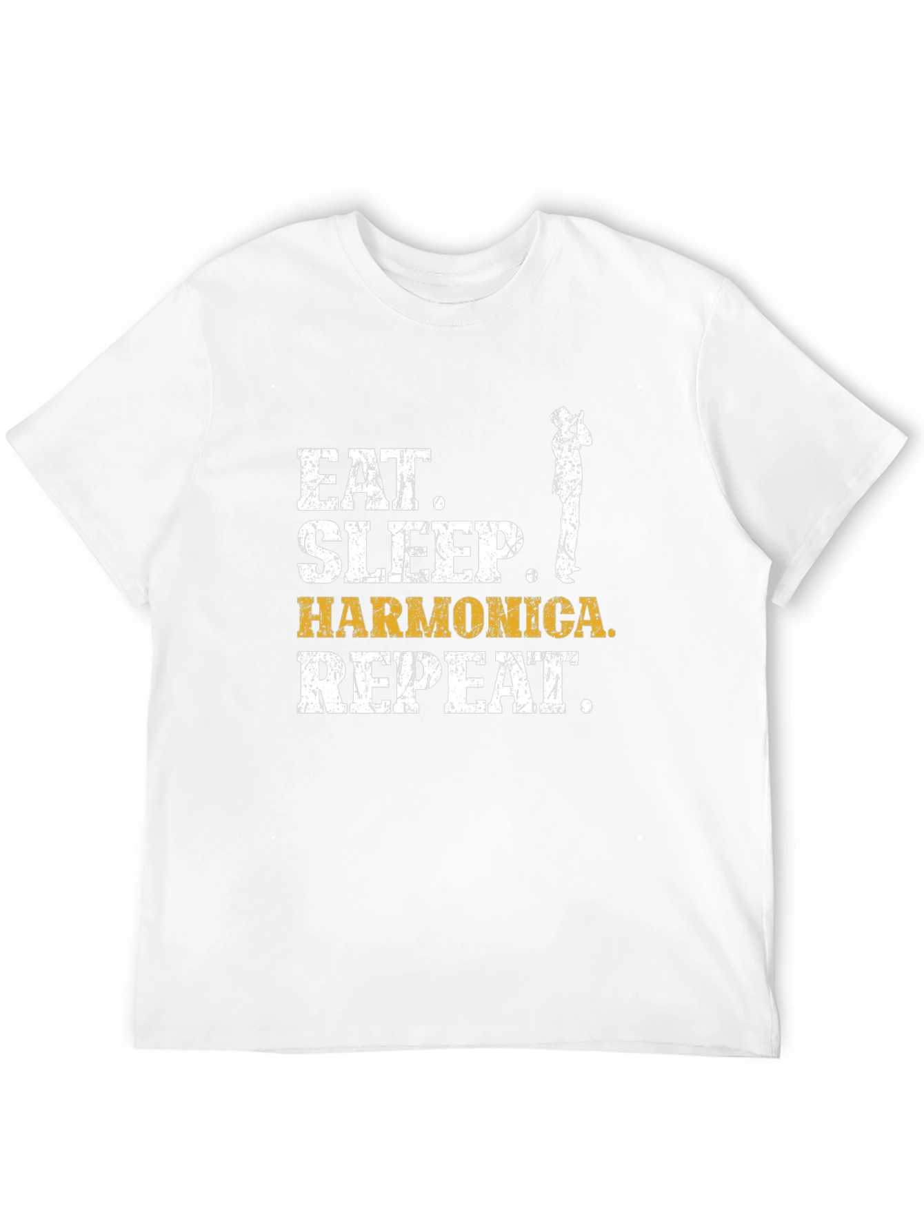 Eat Sleep Harmonica Repeat Graphic Tee