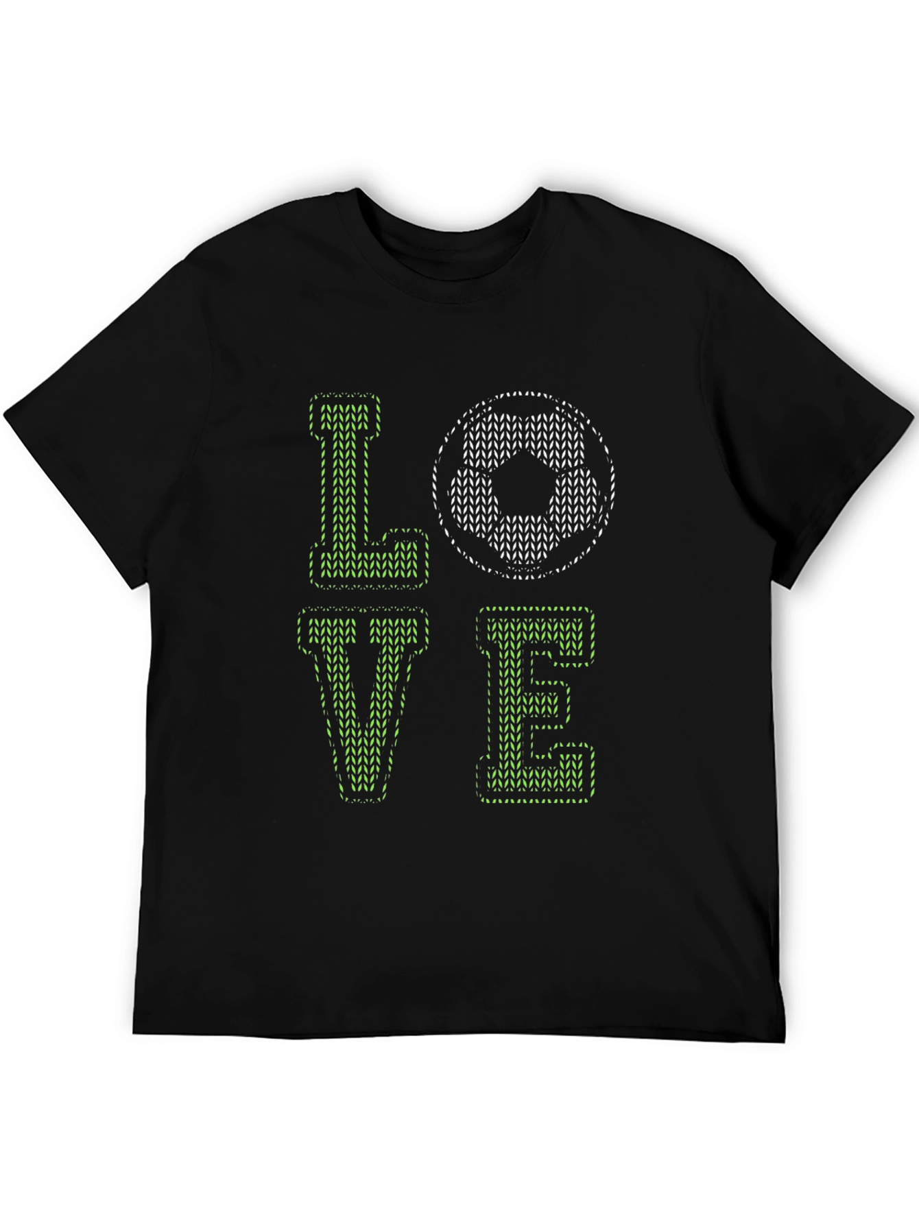 Love Soccer Graphic Black T-Shirt
