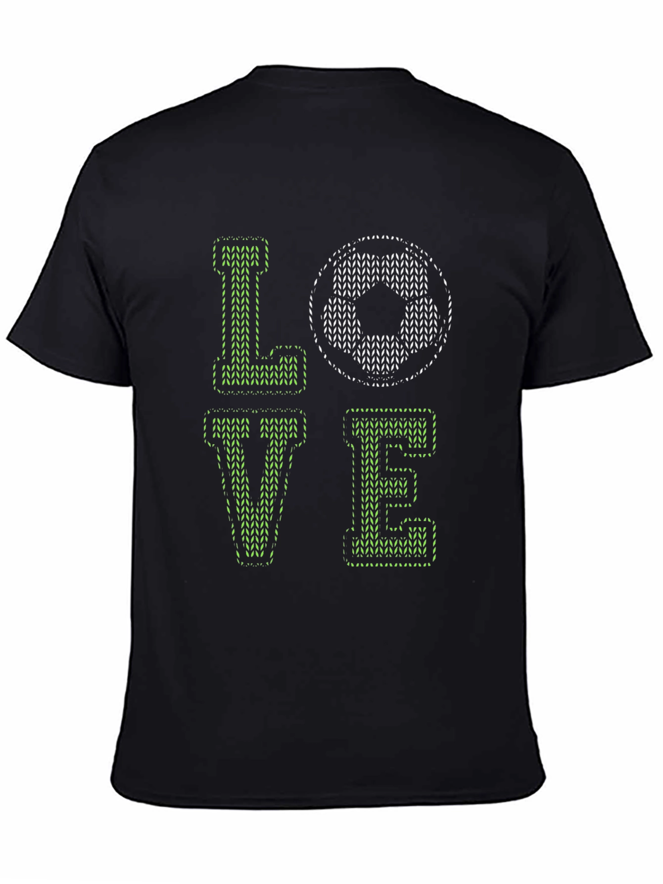 Love Soccer Graphic Black T-Shirt