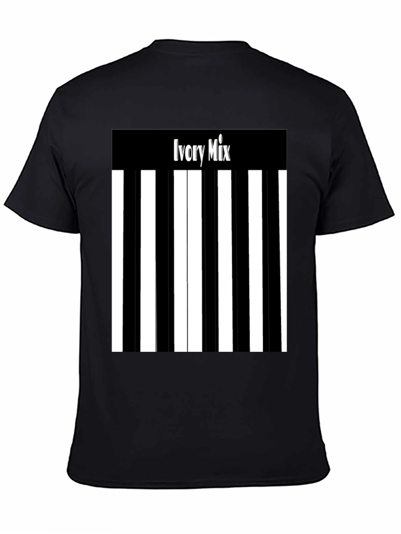 Ivory Mix Piano Keys Graphic Tee - Black