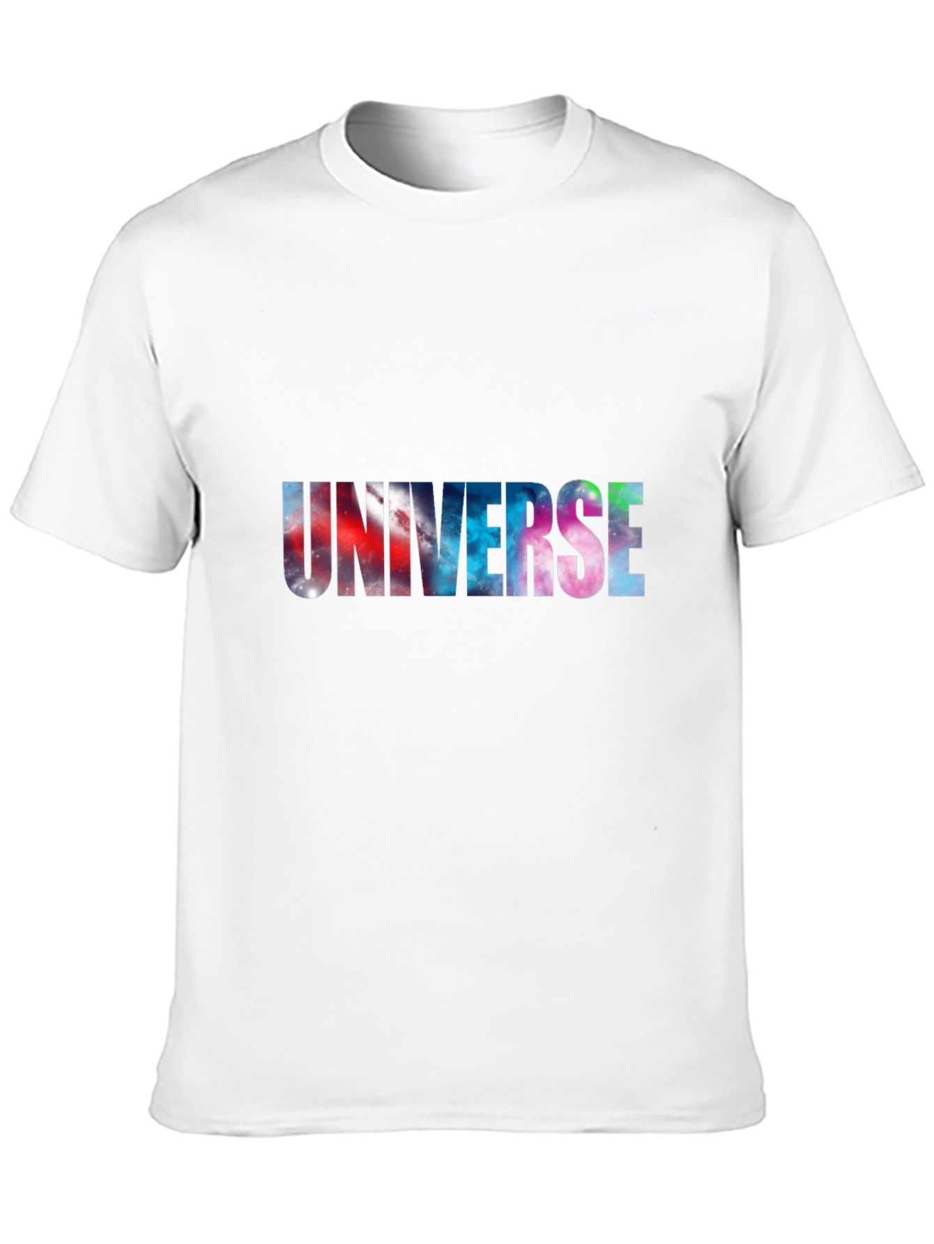 Universe Galaxy Print Black T-Shirt