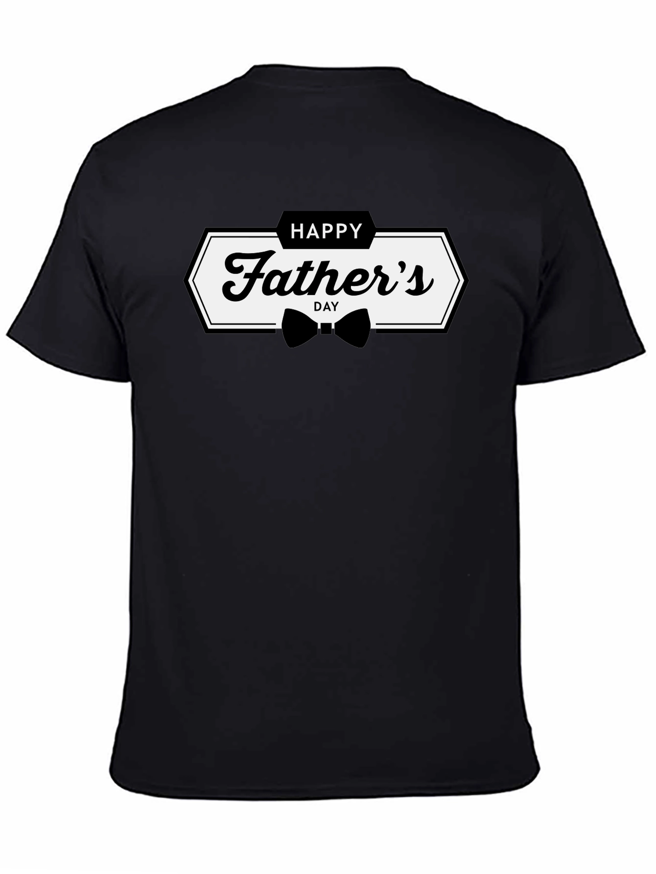 Happy Fathers Day Graphic Tee - Black