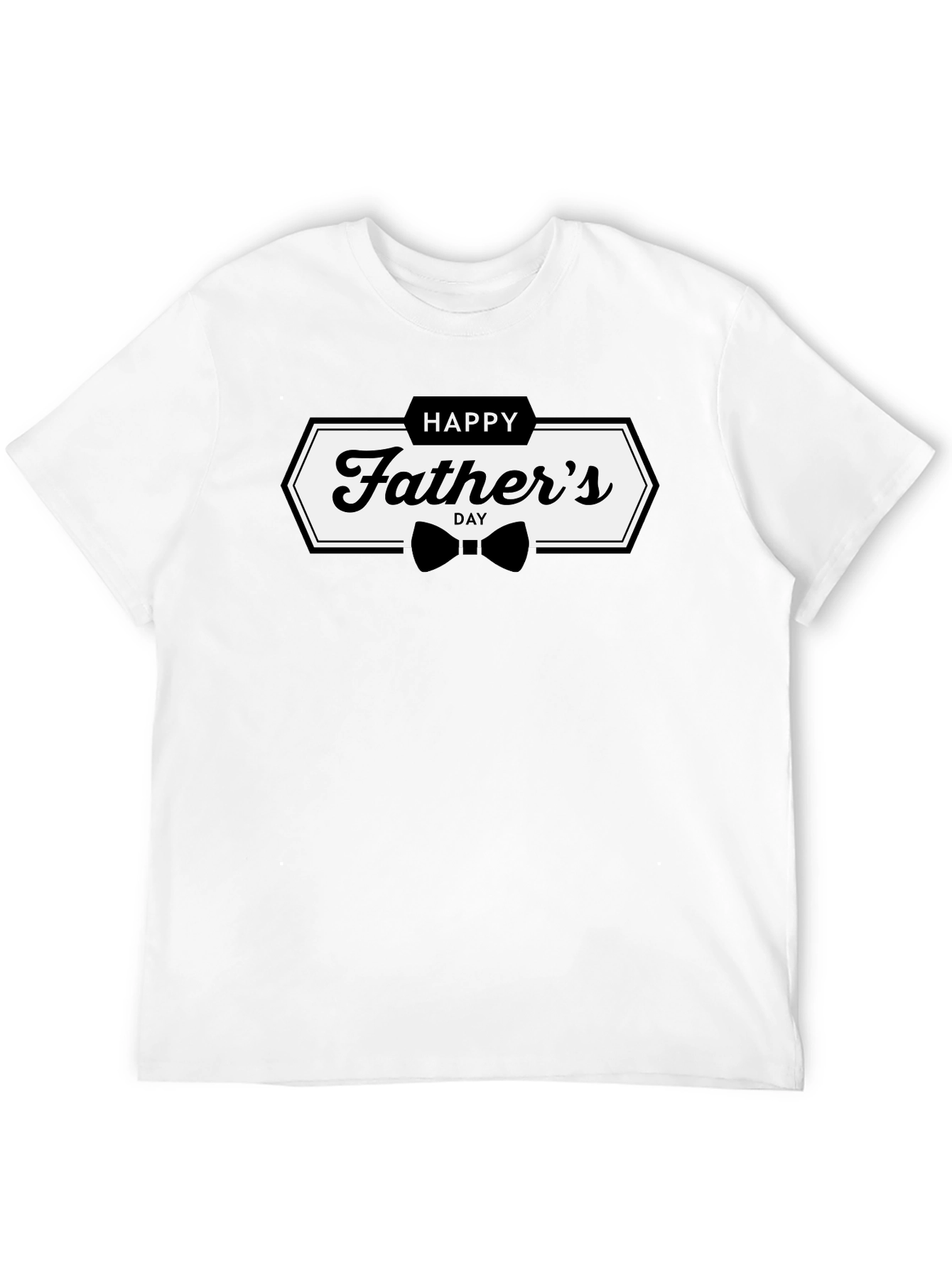 Happy Fathers Day Graphic Tee - Black