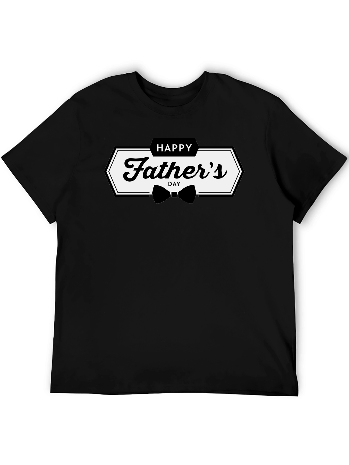 Happy Fathers Day Graphic Tee - Black