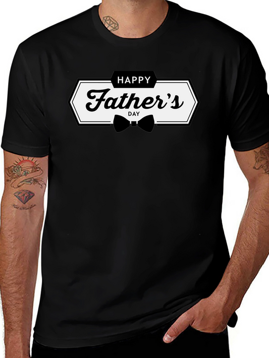 Happy Fathers Day Graphic Tee - Black
