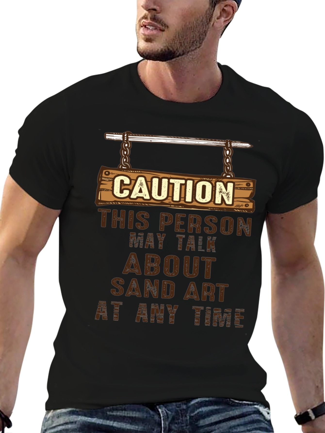 Caution Sand Art T-Shirt