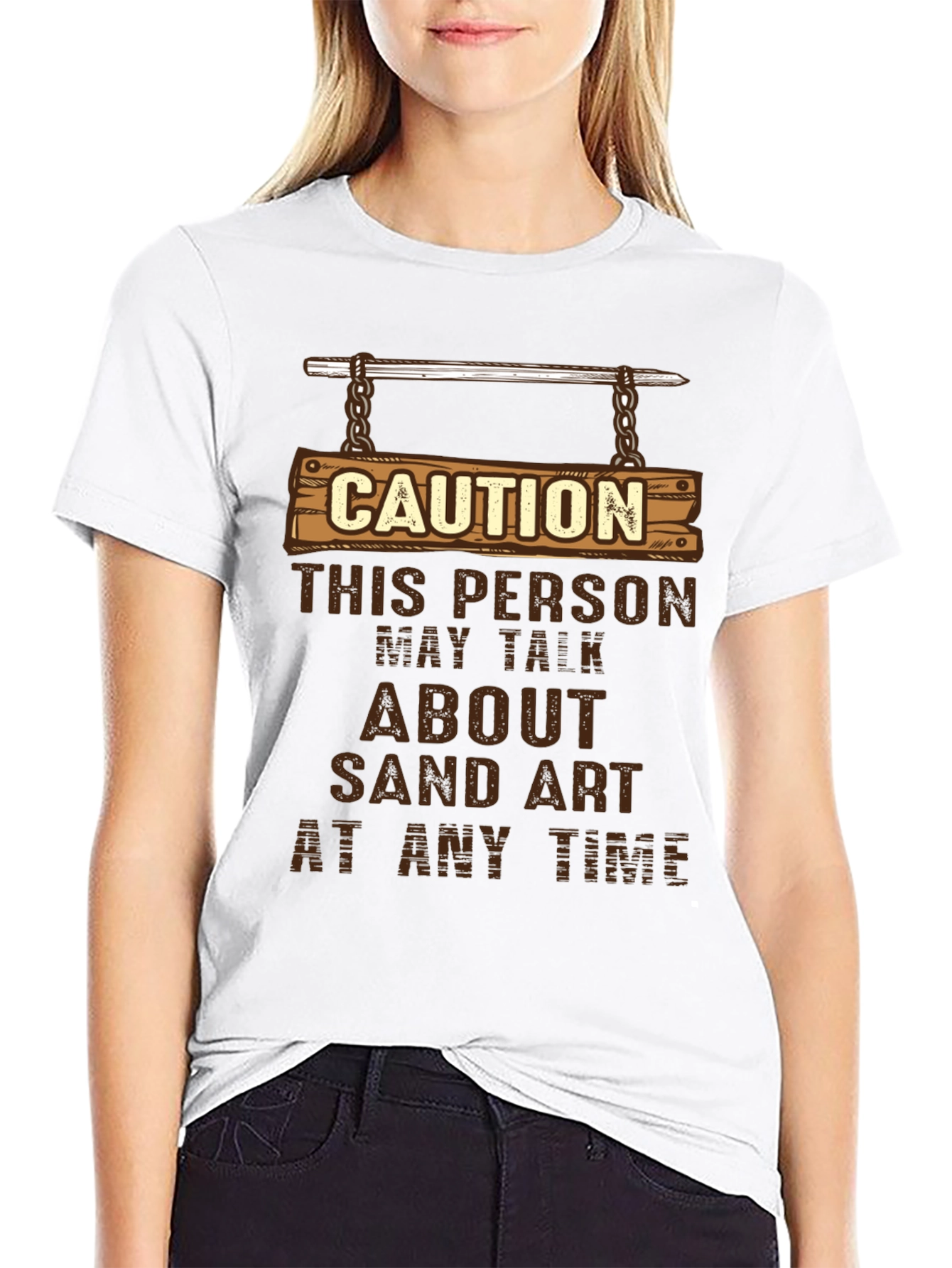Caution Sand Art T-Shirt