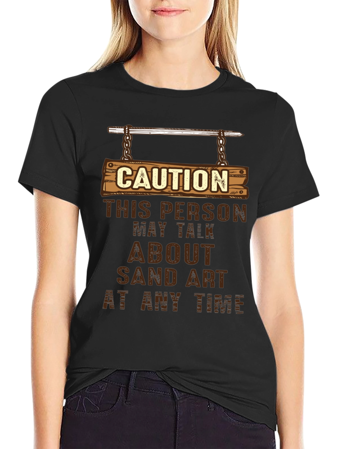 Caution Sand Art T-Shirt