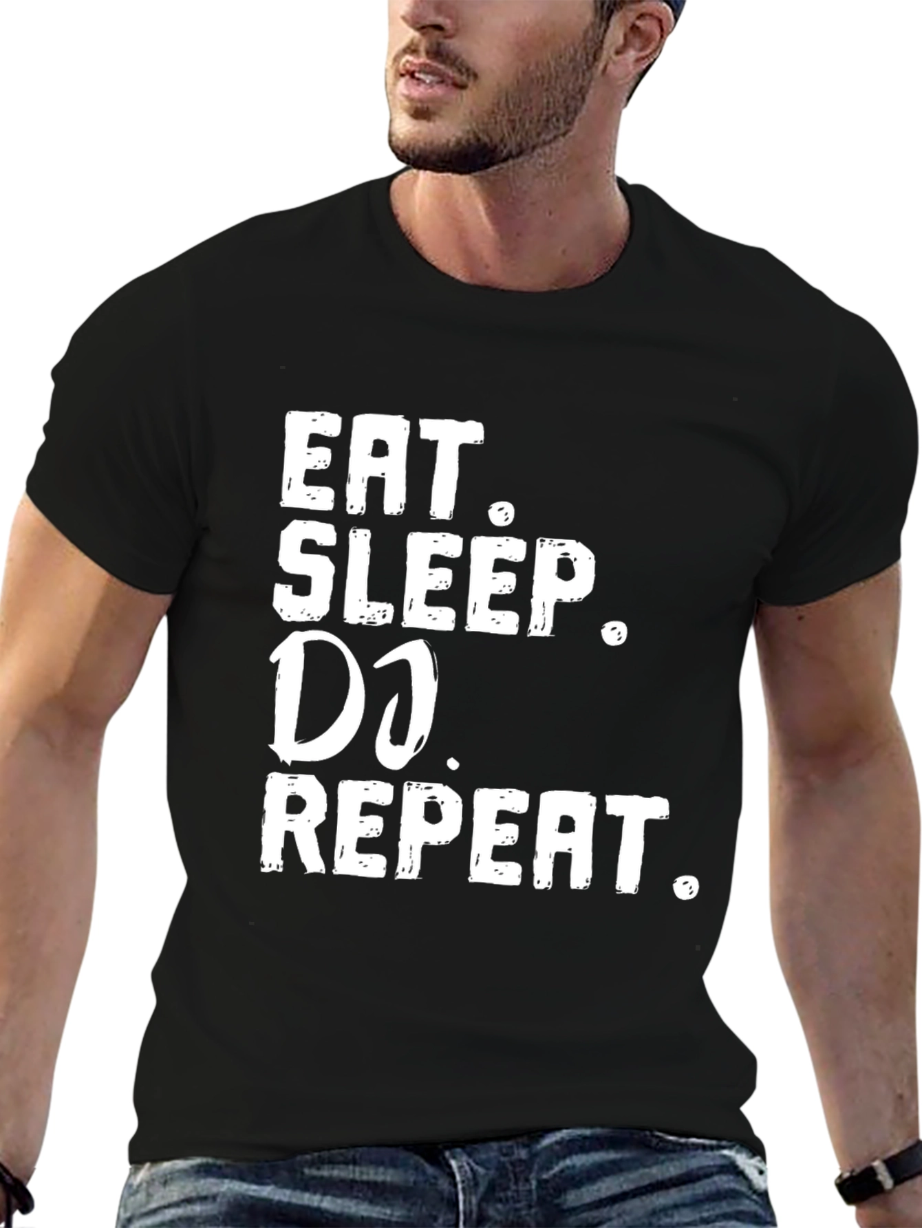 Eat Sleep DJ Repeat Graphic T-Shirt