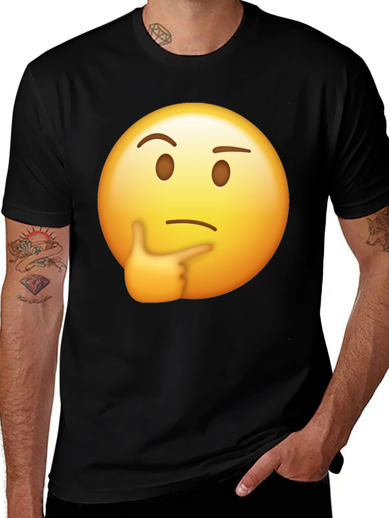 Thinking Emoji Graphic T-Shirt