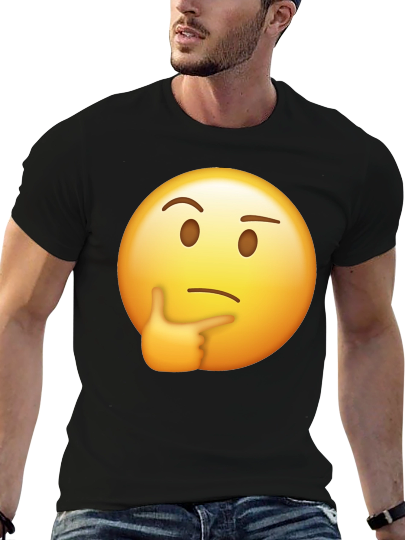 Thinking Emoji Graphic T-Shirt