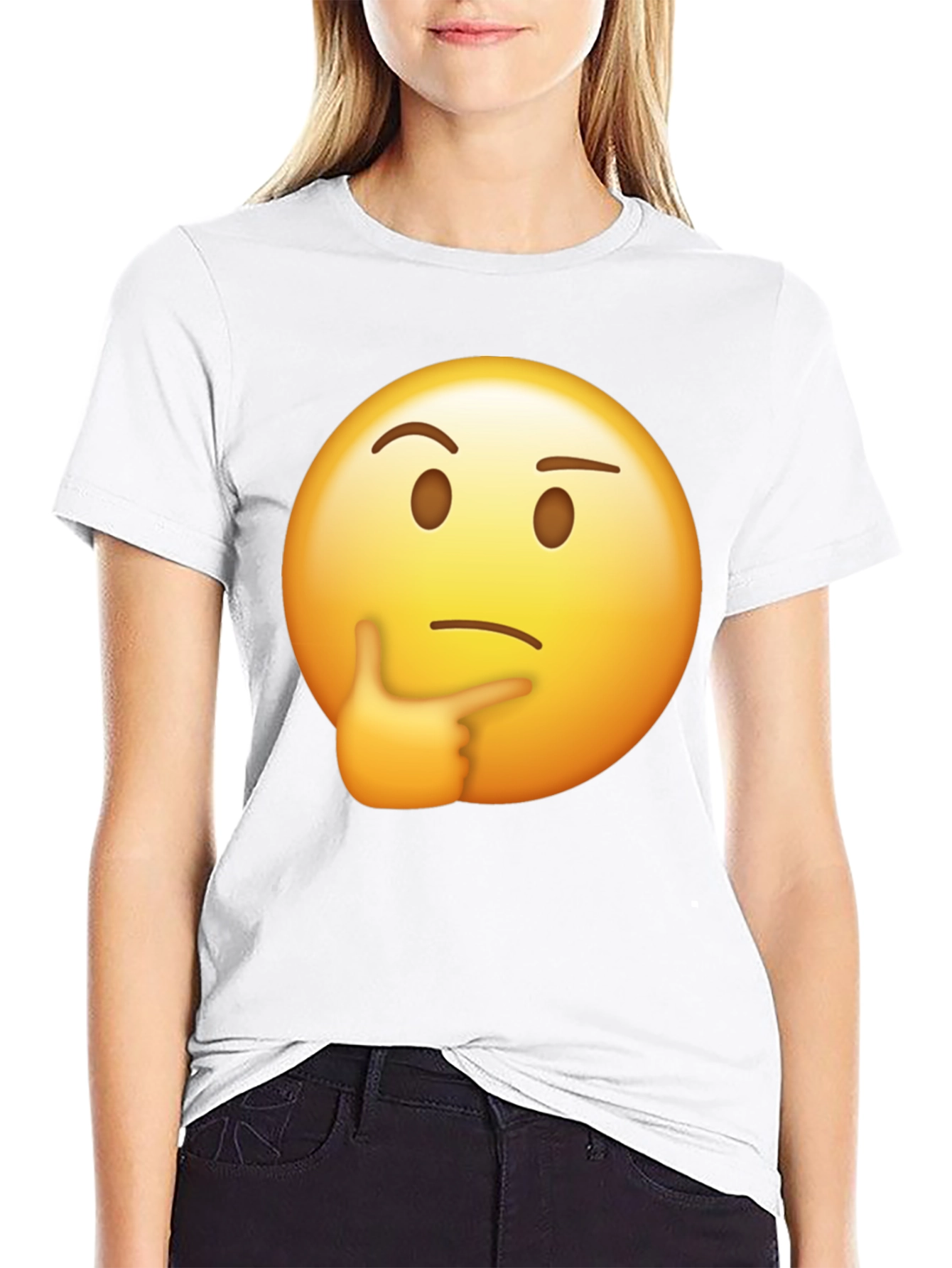 Thinking Emoji Graphic T-Shirt