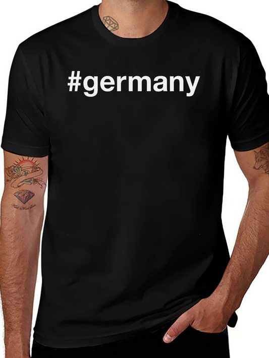 Germany Hashtag Black T-Shirt