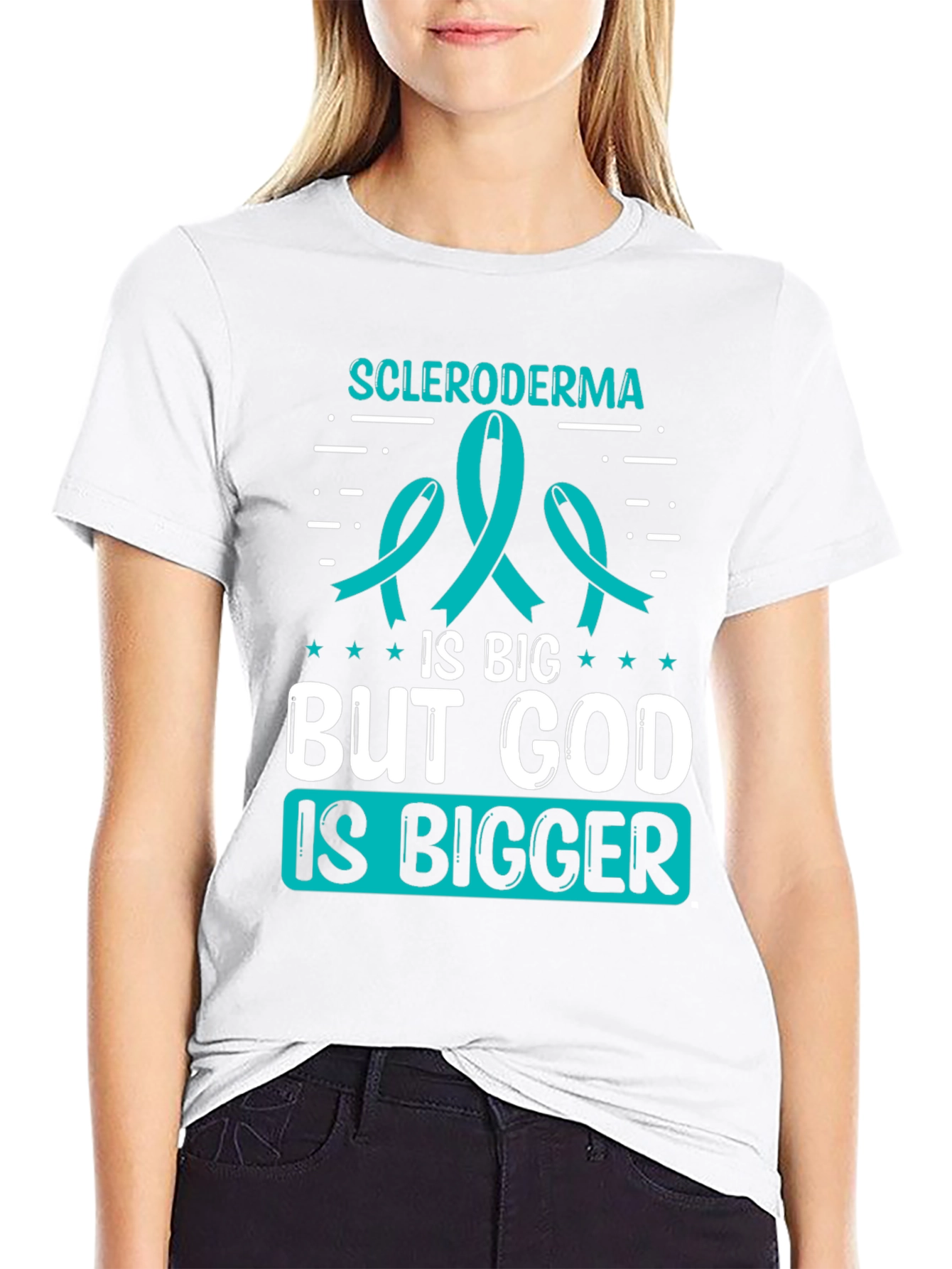 Scleroderma Awareness T-Shirt - God Is Bigger