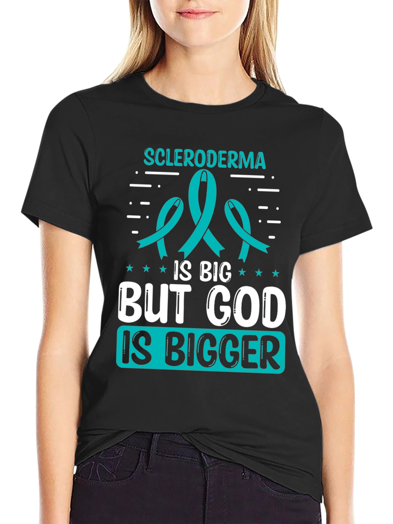 Scleroderma Awareness T-Shirt - God Is Bigger