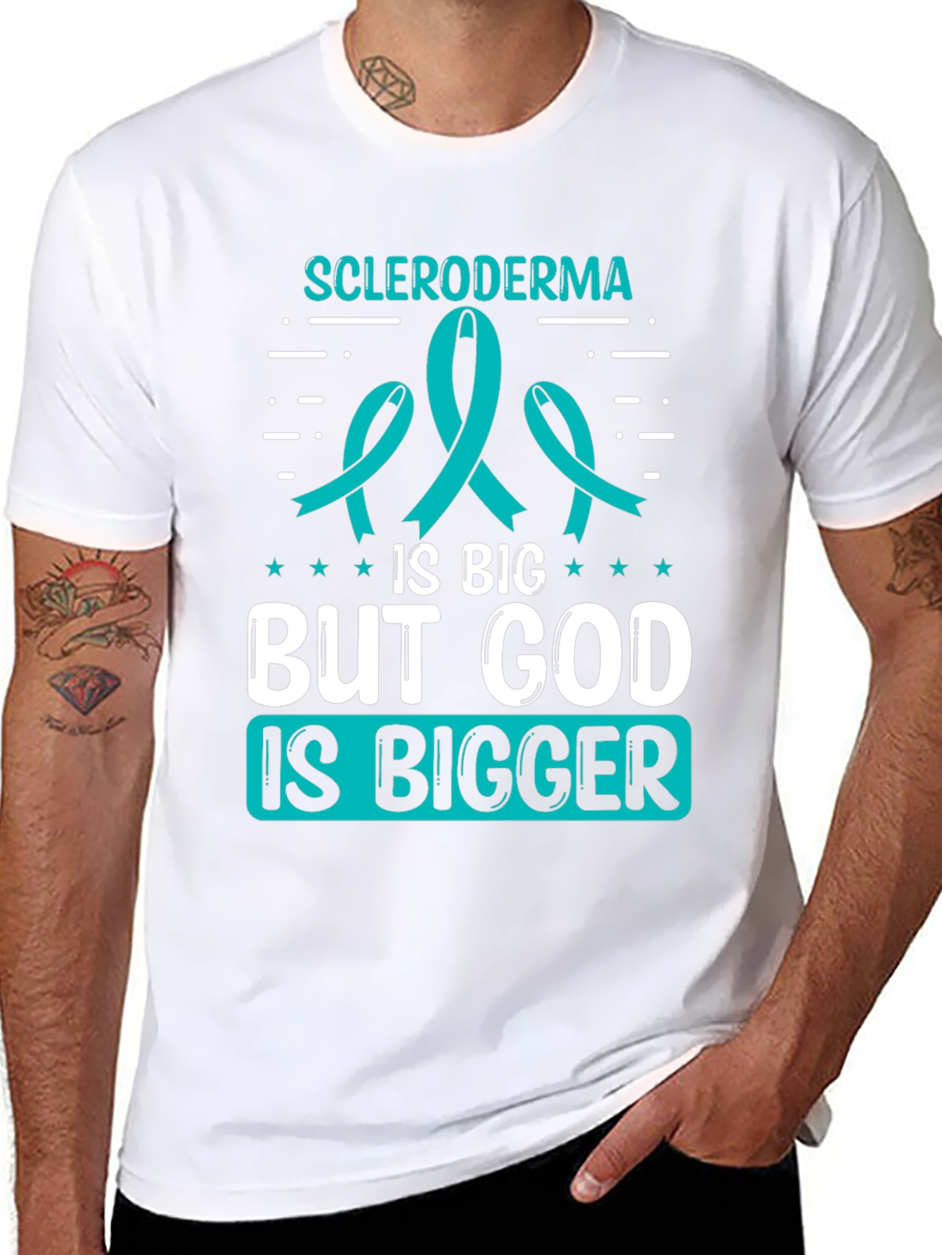 Scleroderma Awareness T-Shirt - God Is Bigger