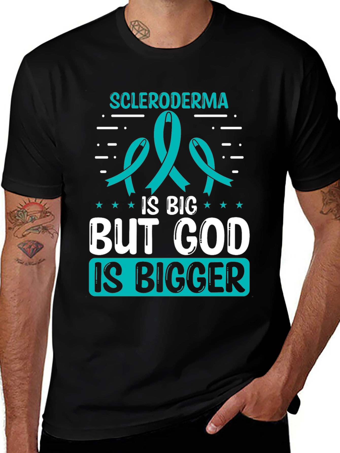 Scleroderma Awareness T-Shirt - God Is Bigger