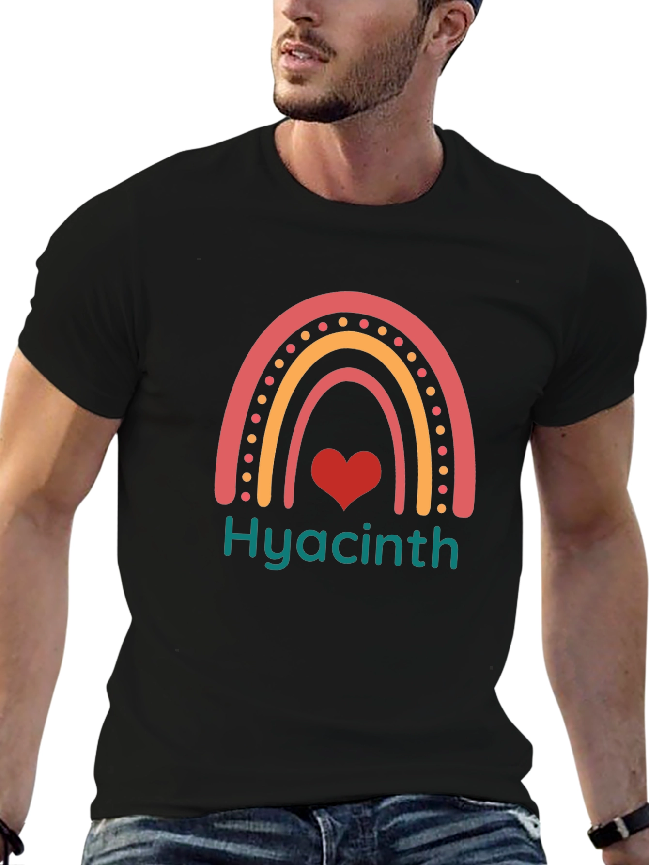 Hyacinth Rainbow Heart Tee - Stylish Comfort
