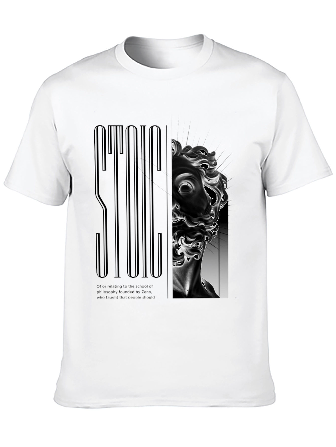 Stoic Philosophy Graphic Print T-Shirt