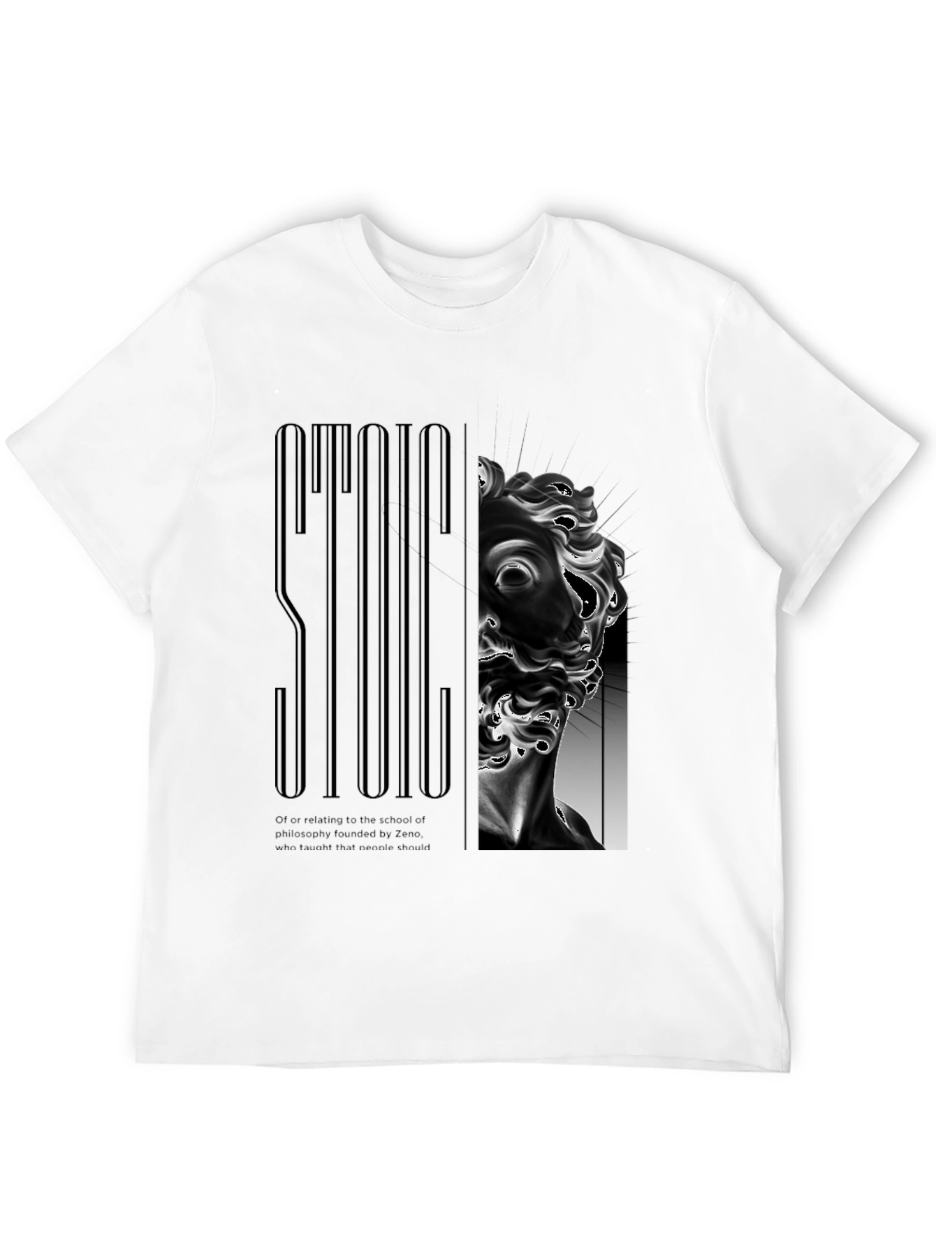 Stoic Philosophy Graphic Print T-Shirt
