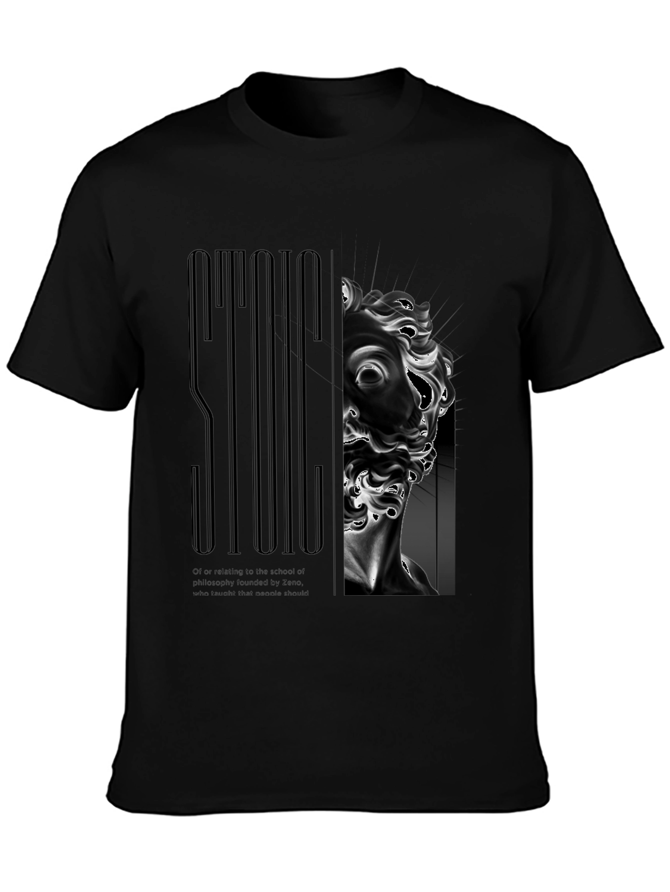 Stoic Philosophy Graphic Print T-Shirt