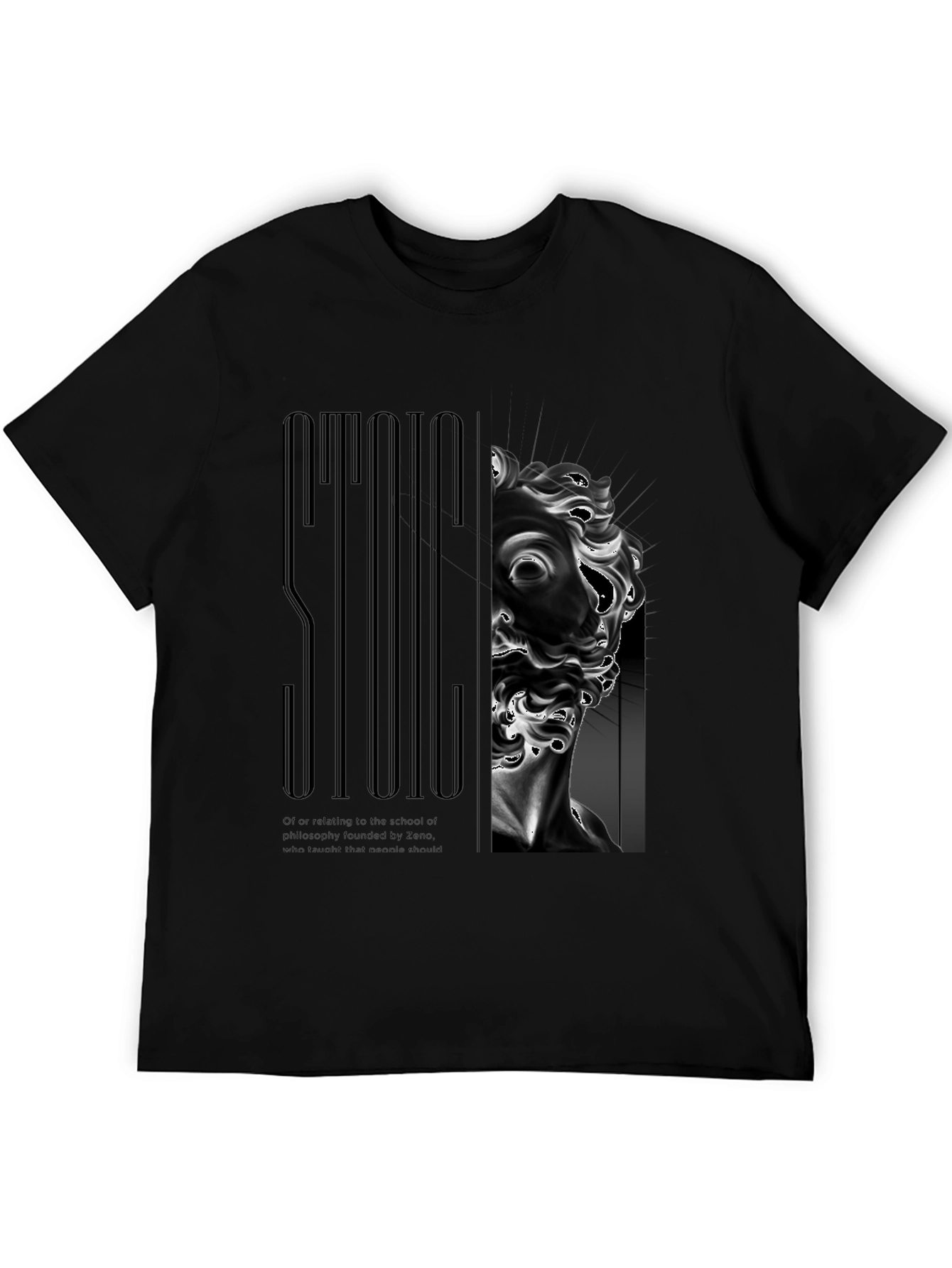 Stoic Philosophy Graphic Print T-Shirt
