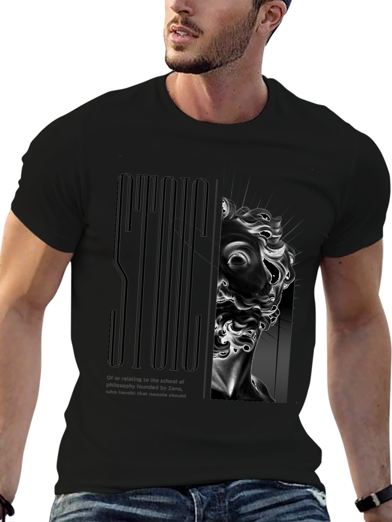 Stoic Philosophy Graphic Print T-Shirt