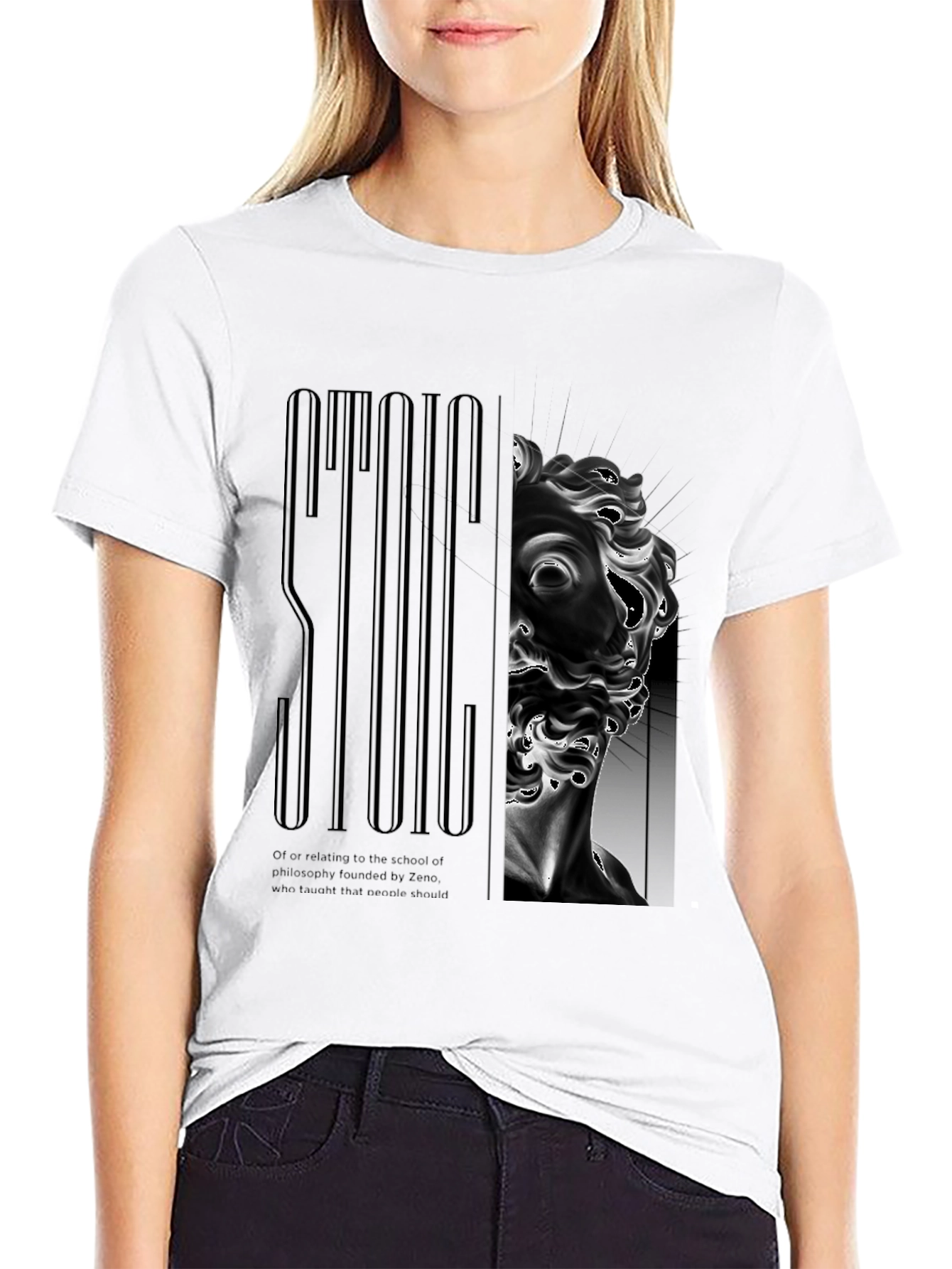 Stoic Philosophy Graphic Print T-Shirt