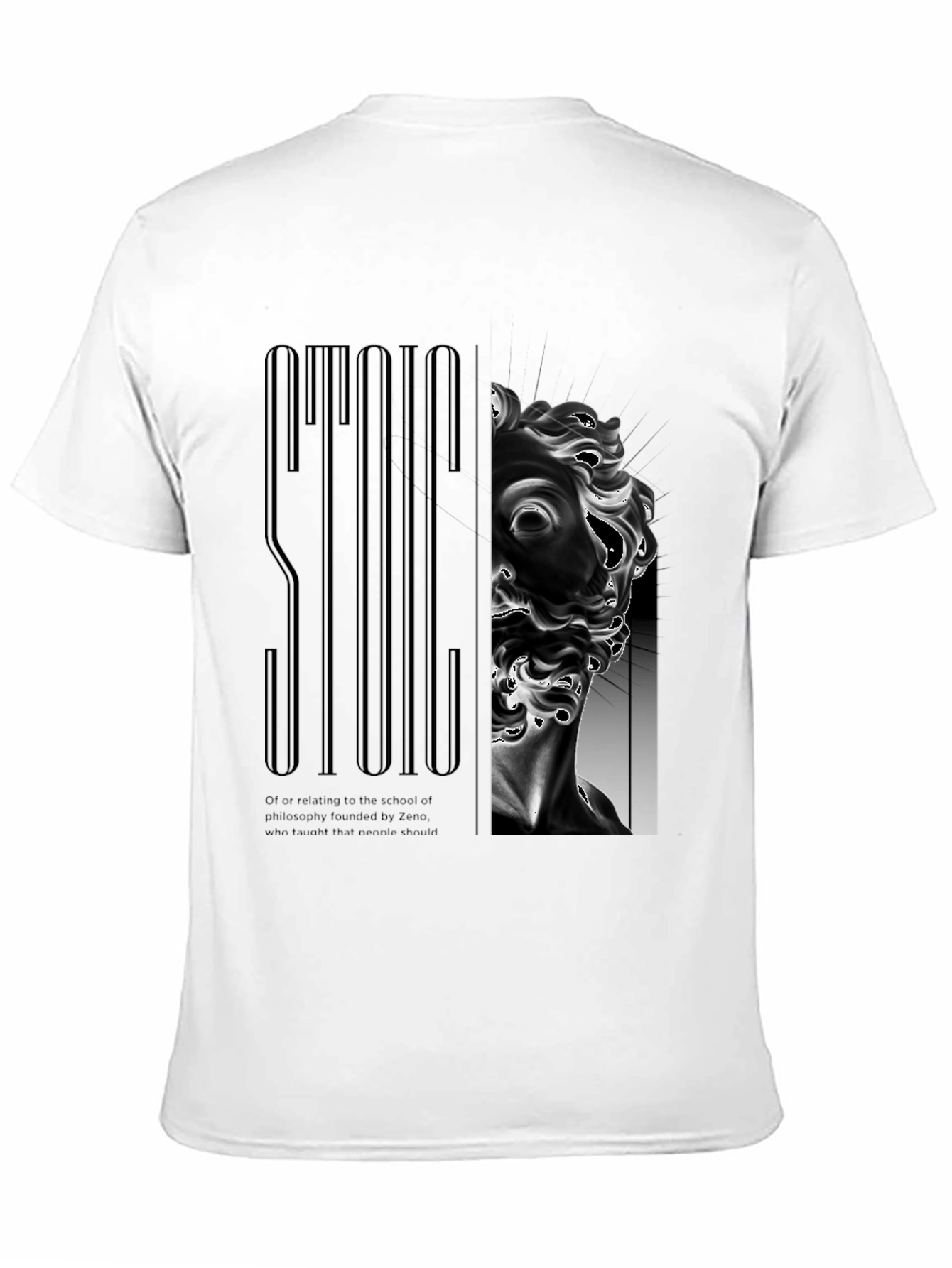 Stoic Philosophy Graphic Print T-Shirt