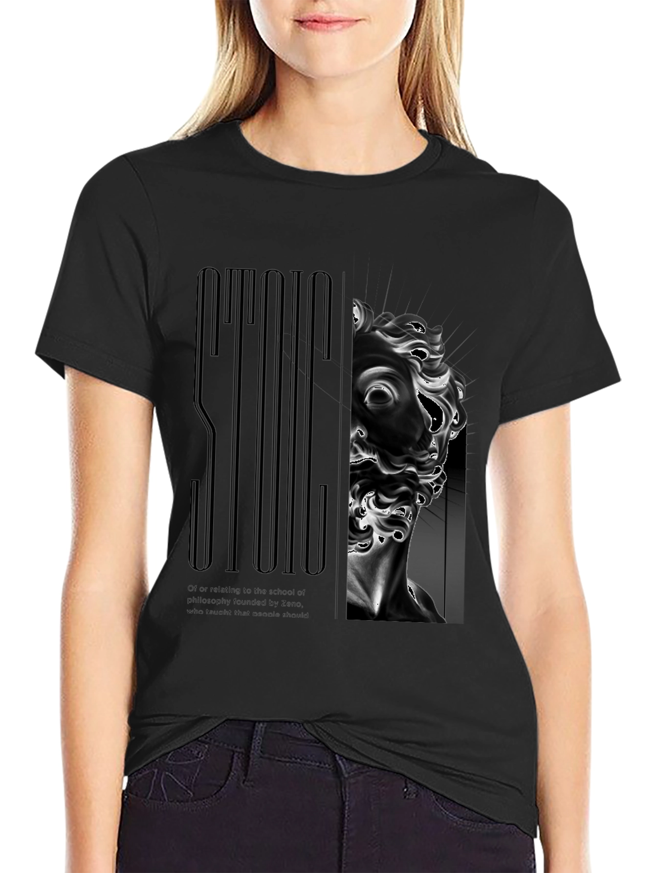 Stoic Philosophy Graphic Print T-Shirt