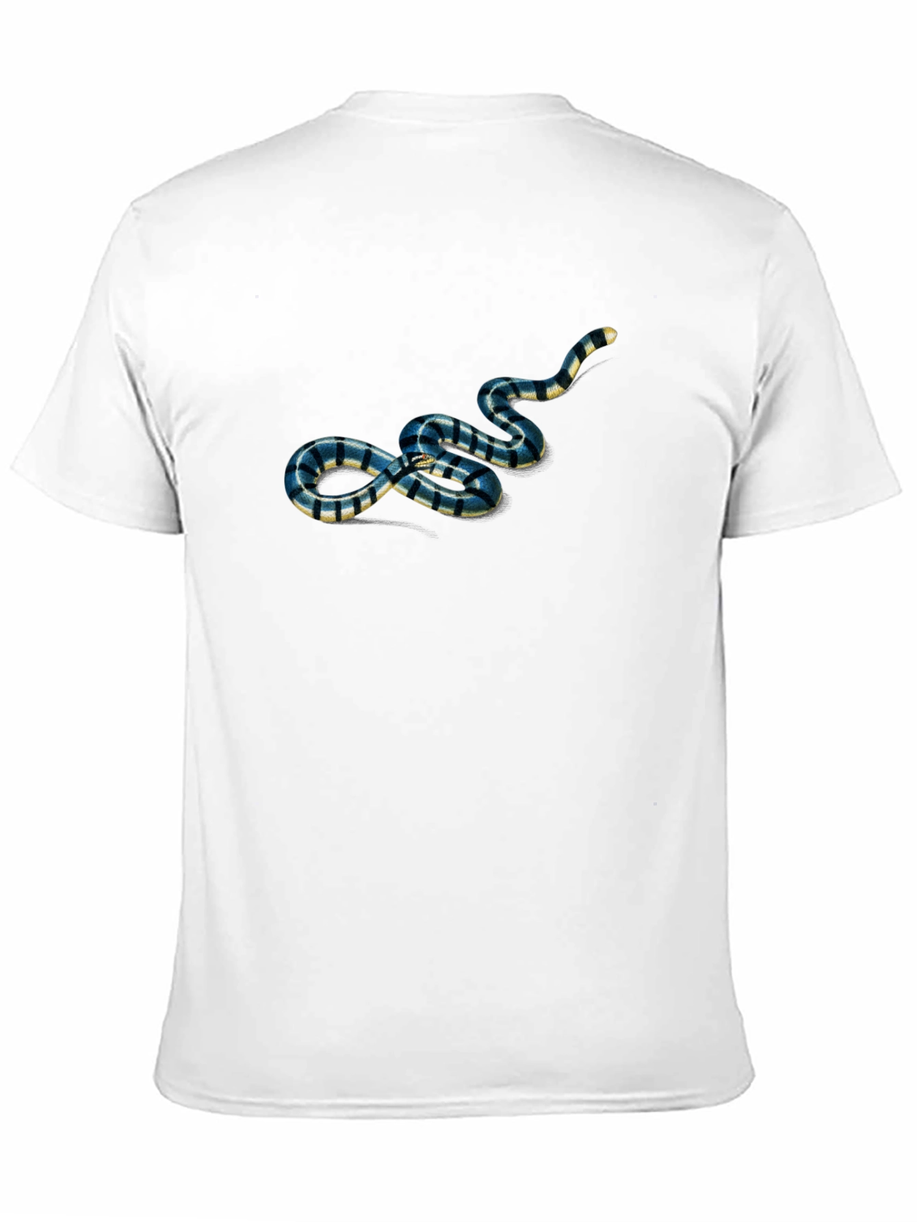 Striped Snake Graphic Tee - Mens Black T-Shirt