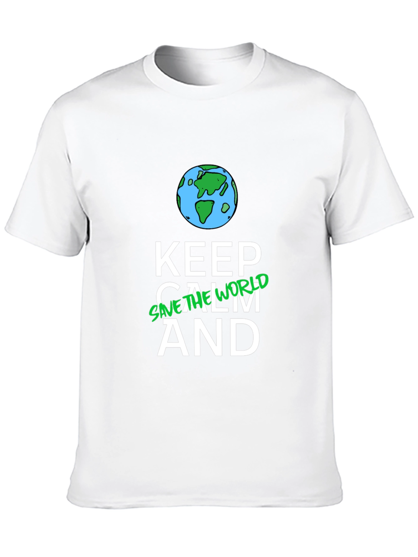 Keep Calm and Save the World Black T-Shirt