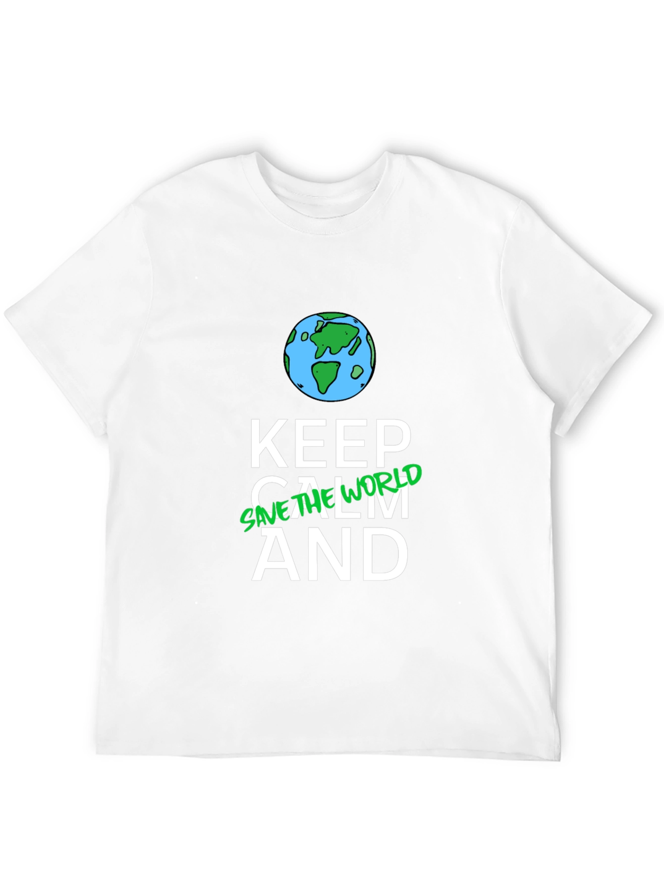 Keep Calm and Save the World Black T-Shirt