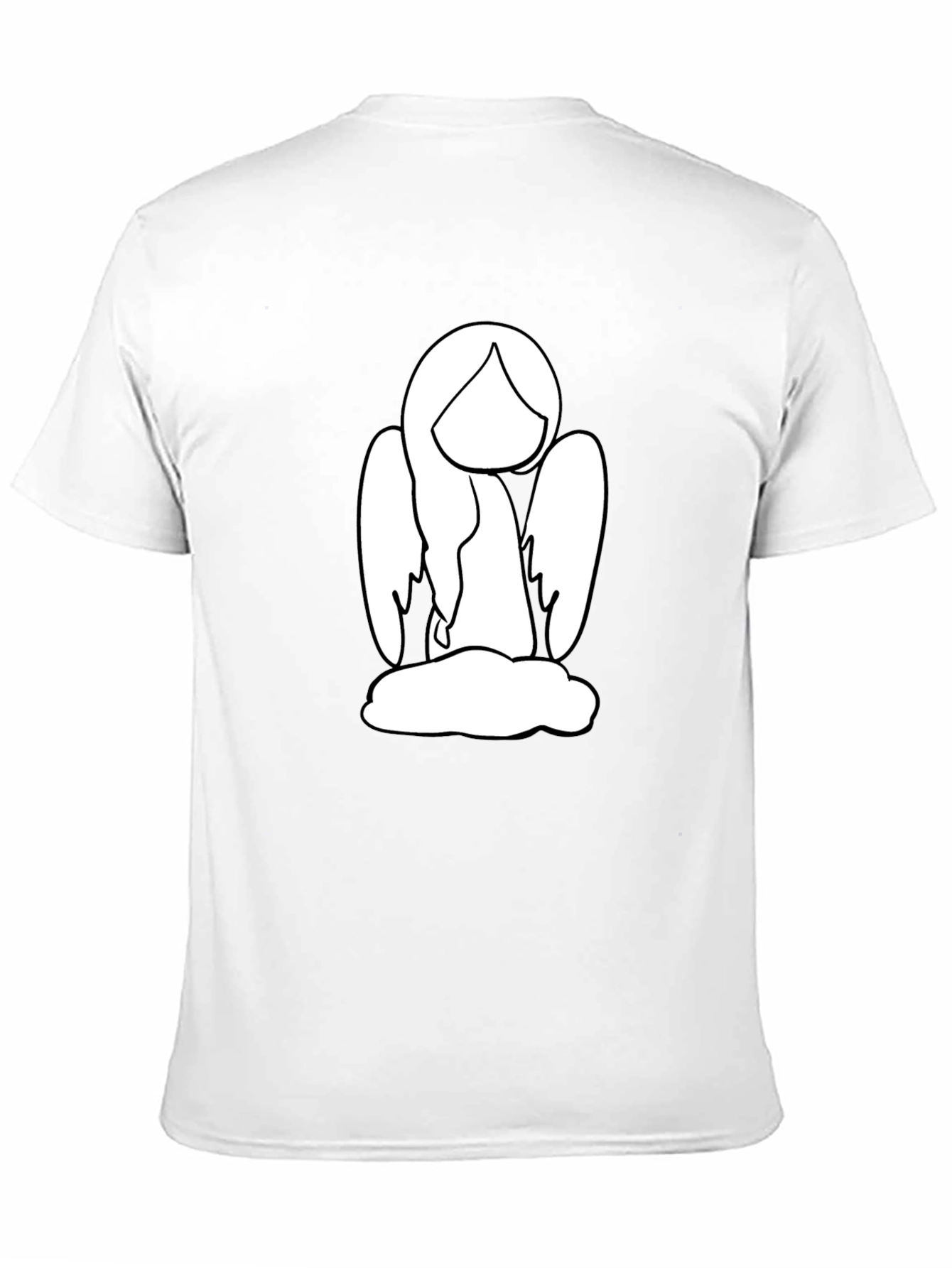 Angel Graphic Tee - Black Cotton T-Shirt