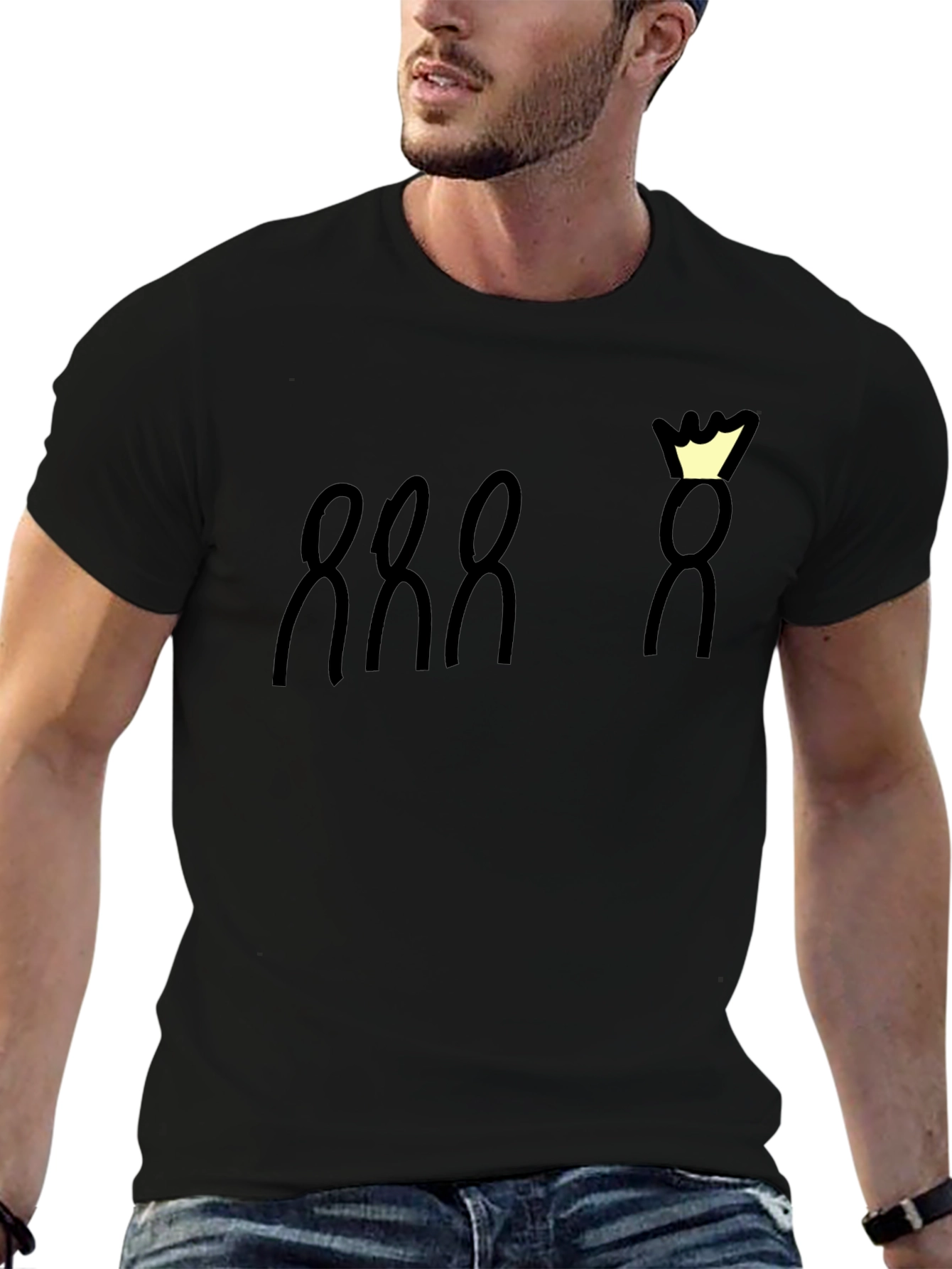 King and His Loyal Subjects Black Graphic Tee