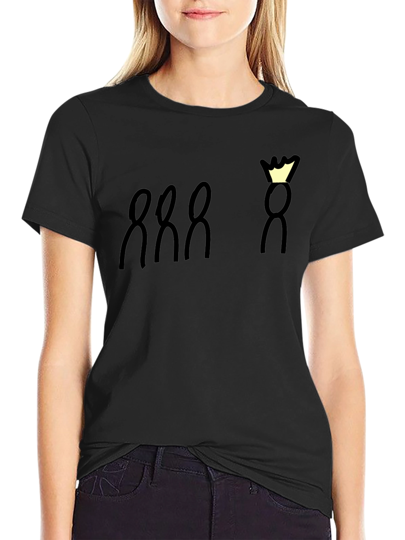 King and His Loyal Subjects Black Graphic Tee