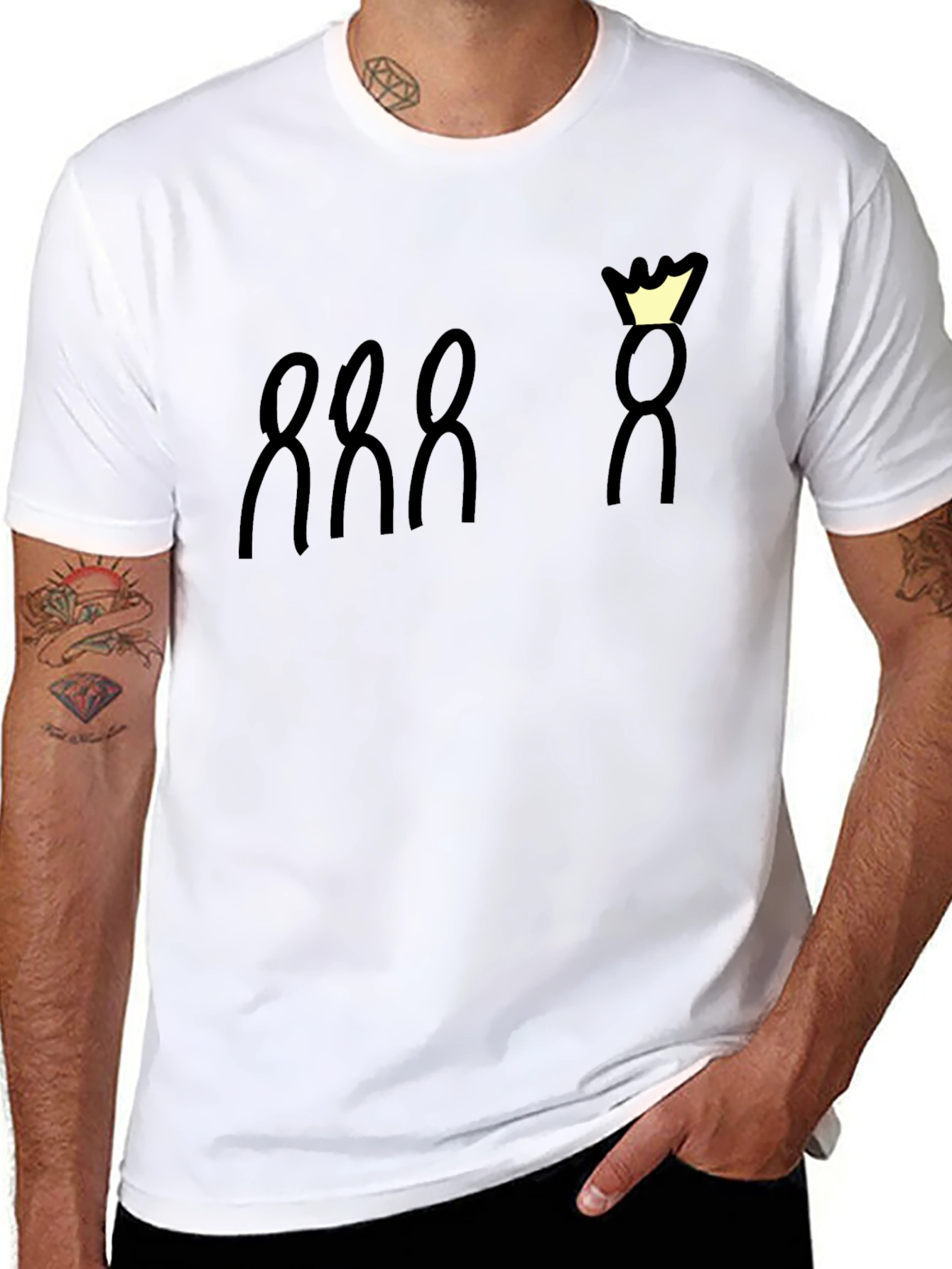 King and His Loyal Subjects Black Graphic Tee